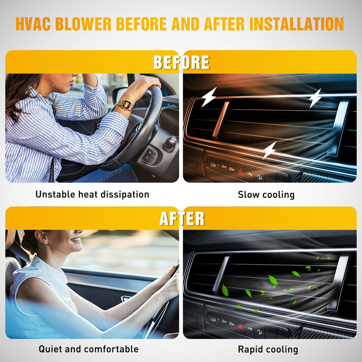 Blower Motor HVAC Blower Motor Fan for Chevy Impala 2004-2006 2007 2008 2009 2010 2011 2012 2013, Pontiac Grand Prix, Buick Lacrosse 2005-2009, Chevy Monte Carlo 2004-2007