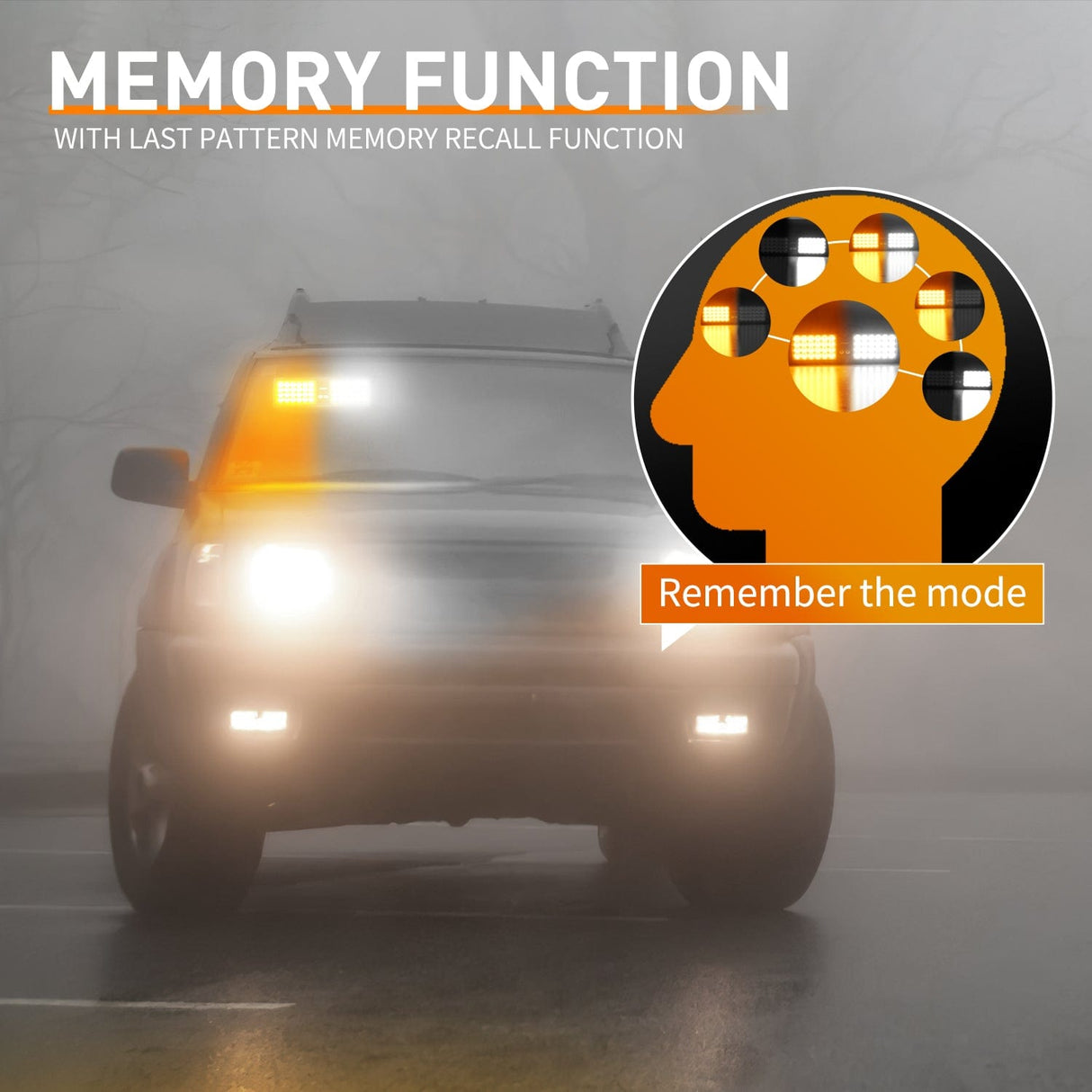 led strobe light 48 LED Amber White Emergency Warning Strobe Lights