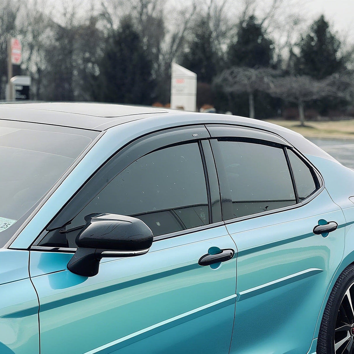 Rain Guards Window Rain Guards for Toyota Camry 2018 2019 2020 2021 2022 2023 2024, Out-Channel Window Visors Vent Wind Deflectors-4PCS