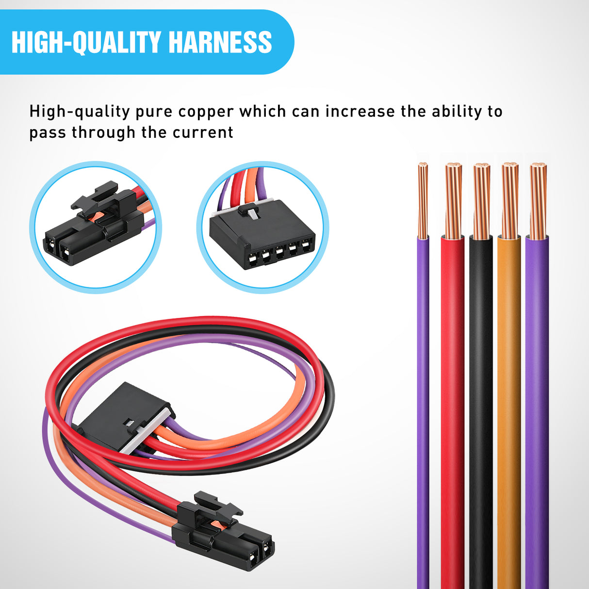 Nilight HVAC Blower Motor Resistor Complete Kit with Harness Fit for Chevy, GMC Vehicles - Silverado, Tahoe, Suburban, Sierra, Yukon XL Replaces 1581773, 89018778, 89019351, 19260762, 15-80567