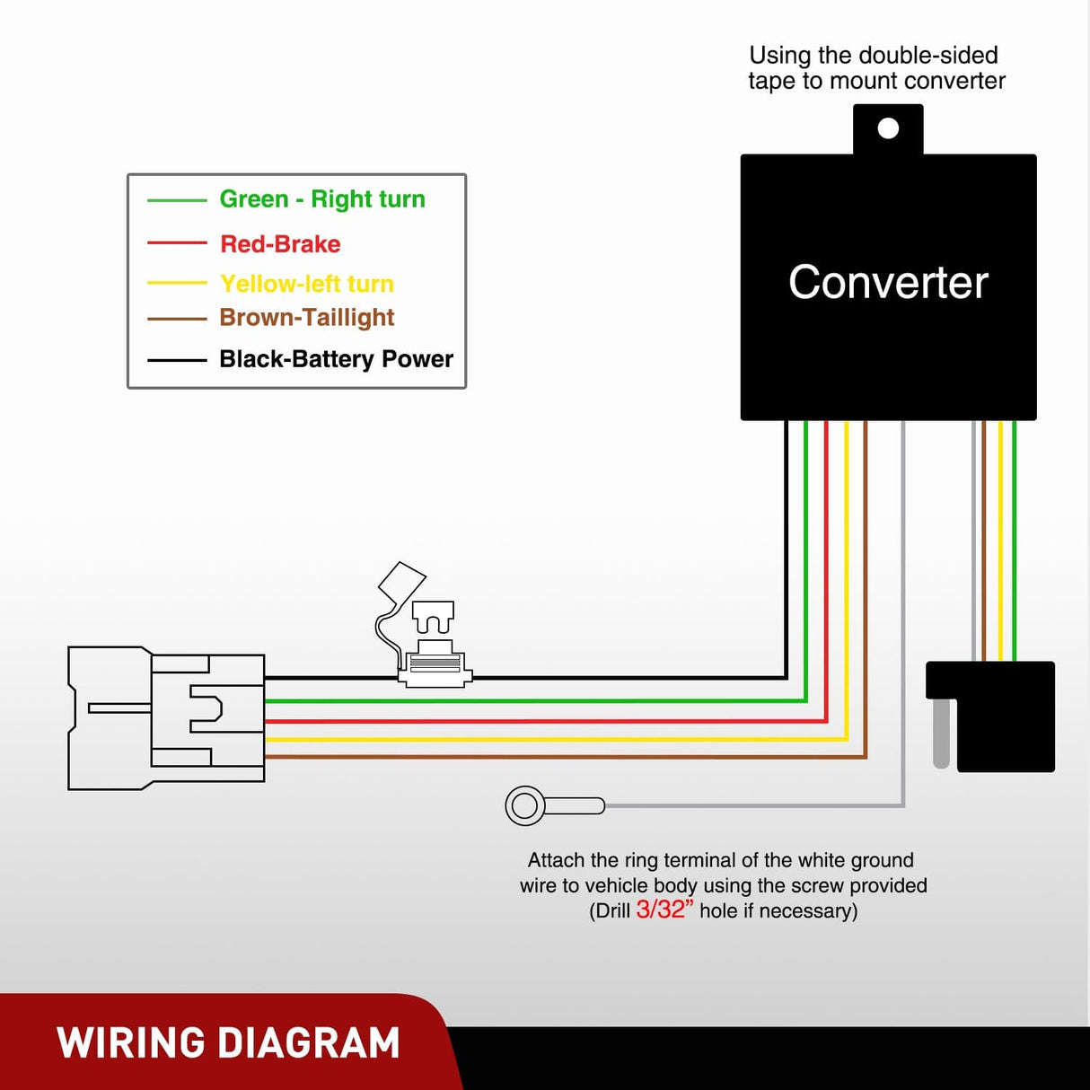 Wiring Harness Kit 4 Pin Trailer Wiring Harness Kit 56040 for 2009 2010 2011 2012 2013 2014 2015 2016 2017 2018 2019 2020 2021 2022 2023 2024 Subaru Forester Outback XV Crosstrek Forester Ascent