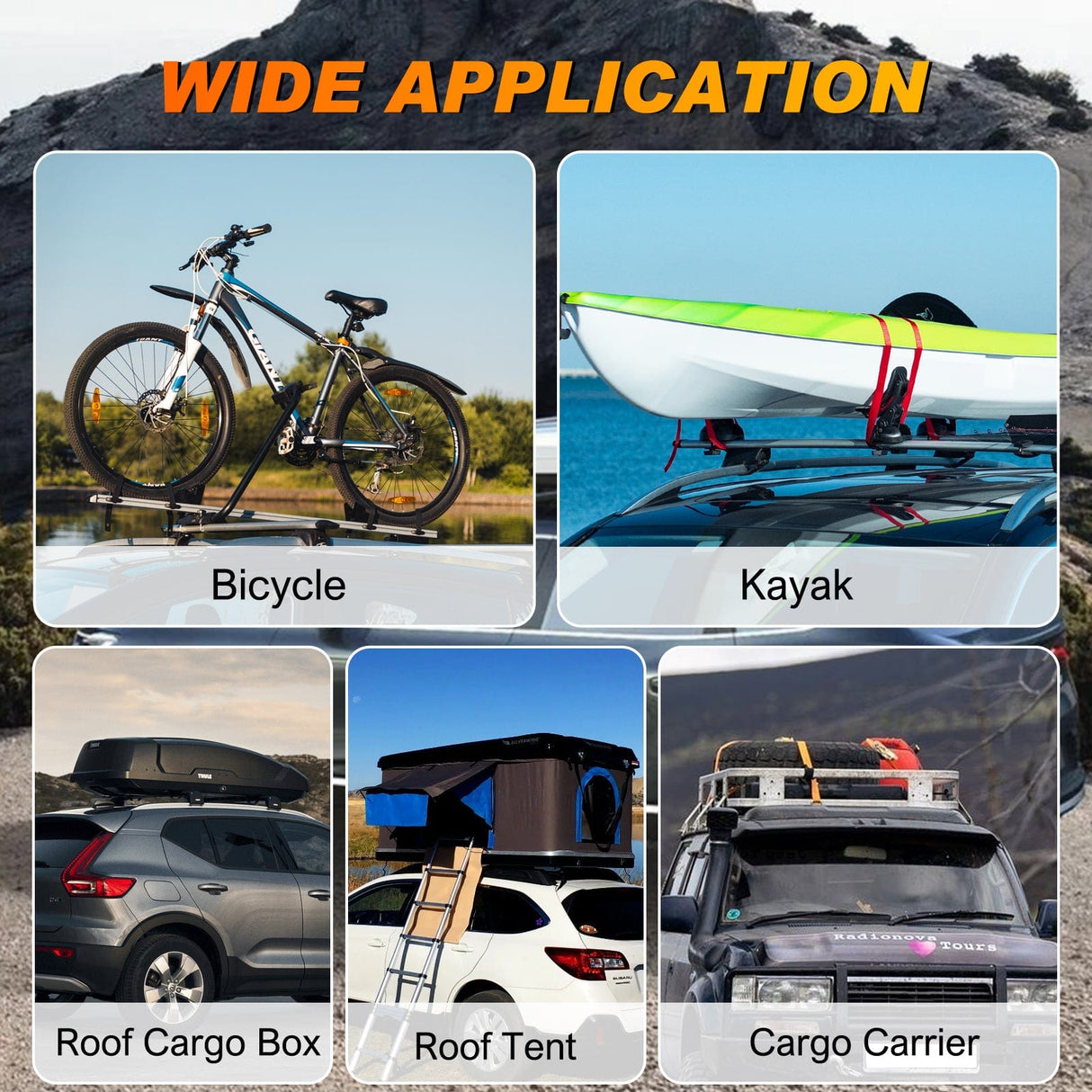 Roof Rack 2019 2020 2021 2022 2023 Toyota RAV4 Roof Rack Cross Bars Aluminum Anti-Theft Lock