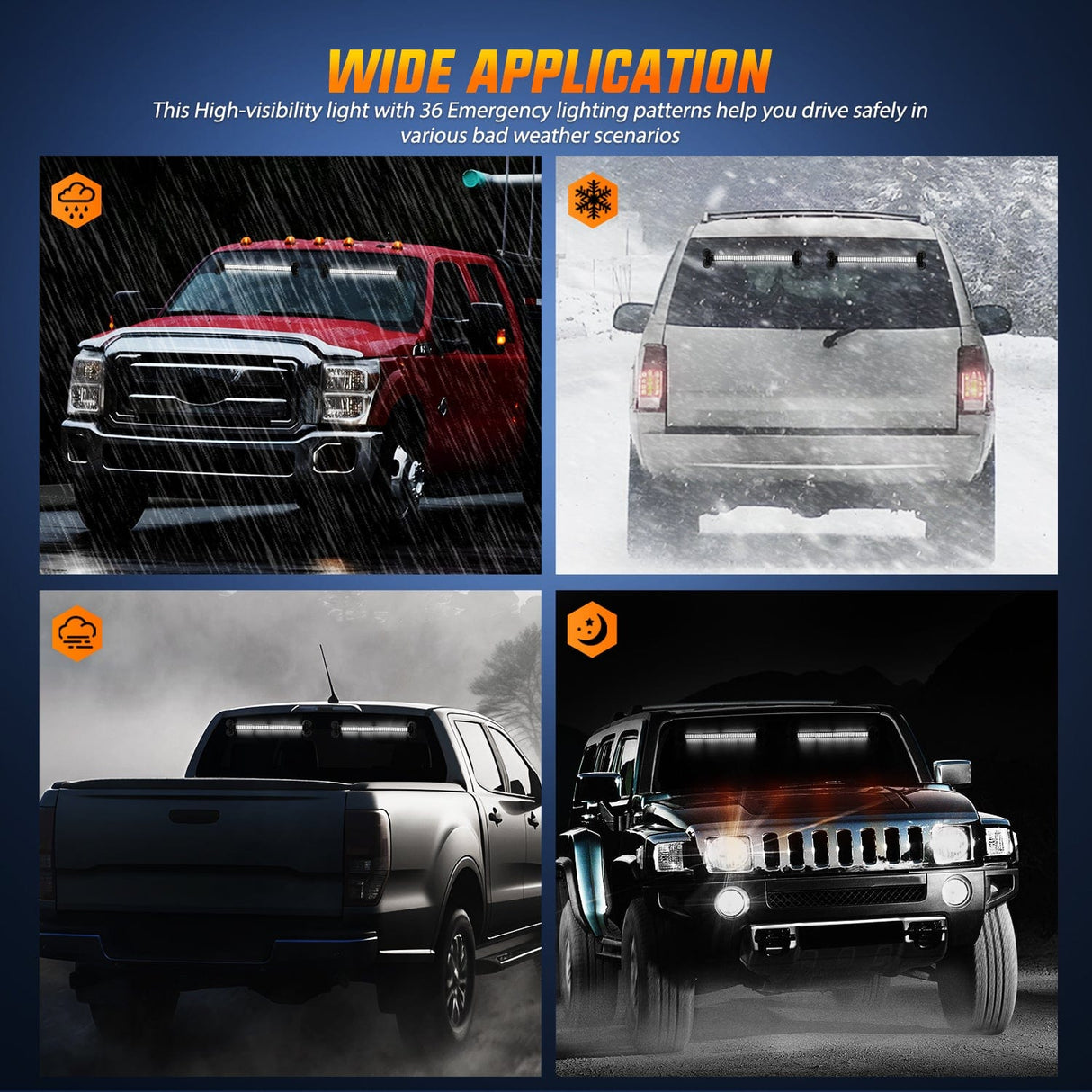 Led Strobe Light Nilight 144 LED Strobe Traffic Advisor Light Bar White with Controller 2 in 1 Automotive Emergency Warning Flashing Police Windshield Lights Bars for Cars Tow Plow Trucks Construction Vehicles