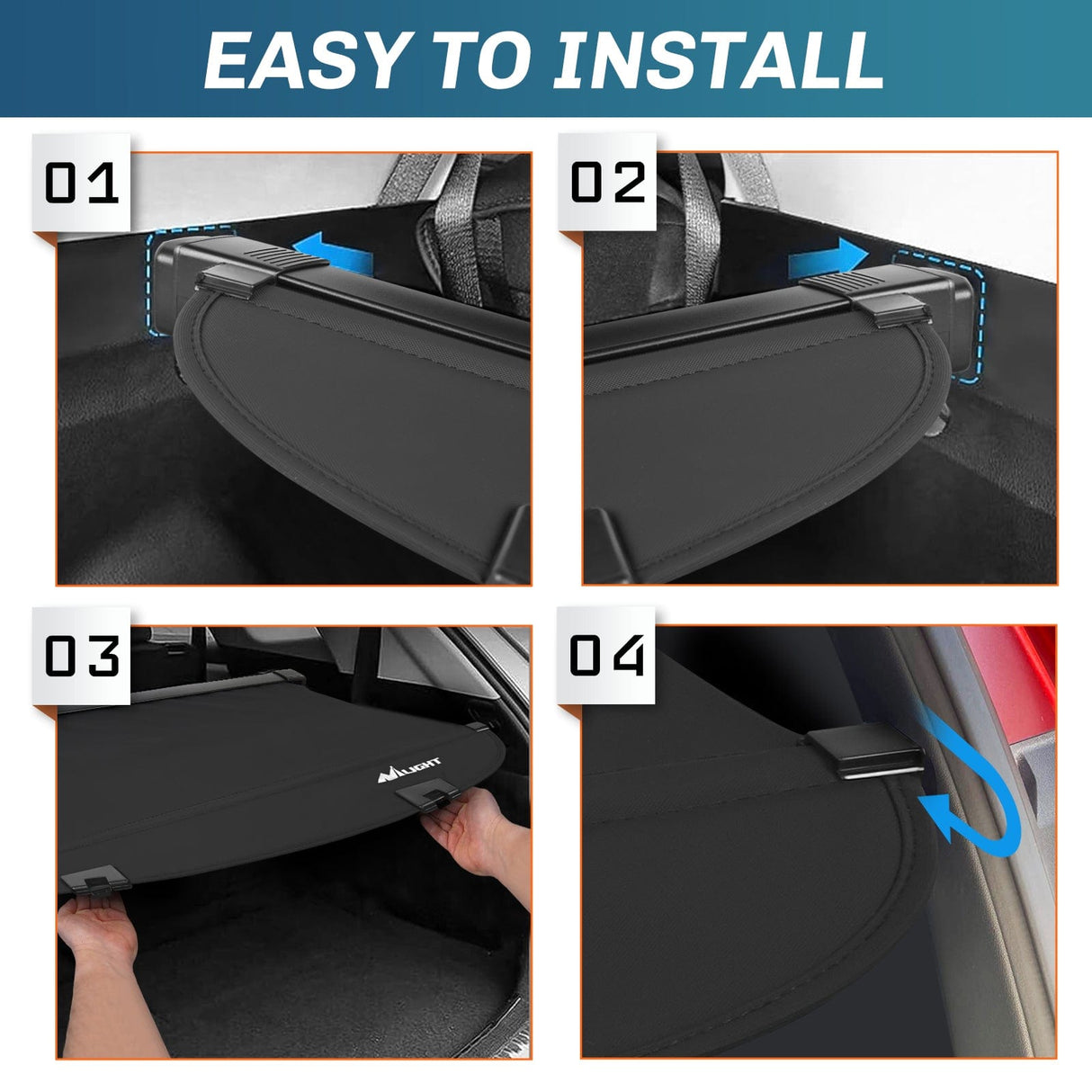 Trunk Cargo Cover 2017 2018 2019 2020 2021 2022 2023 2024 2025 Mazda CX-5 Retractable Trunk Cargo Cover With Trunk Storage Net