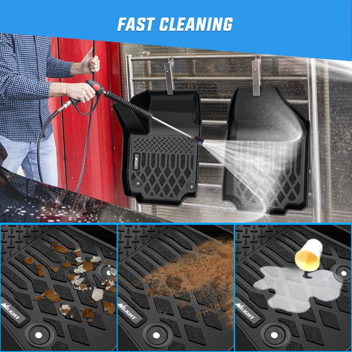 Floor Mat TPE Floor Mats for Chevy Equinox GMC Terrain (Fuel Model Only) 2025 2026 All Weather Custom Fit Heavy Duty Floor Liners