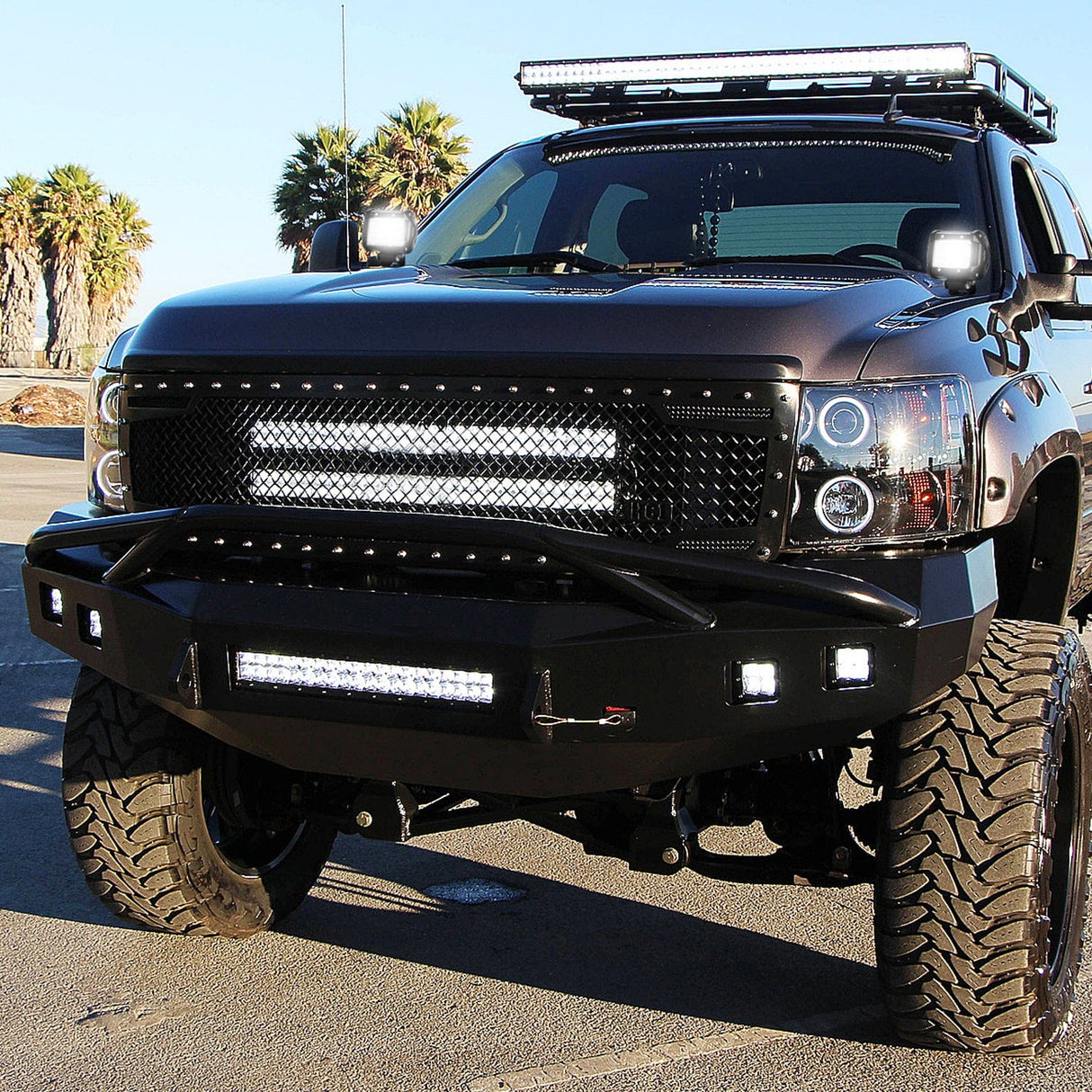 20Inch 126W Led Light Bars 2Pcs 18W Led Pods with Wiring Harness Kit-3 Leads