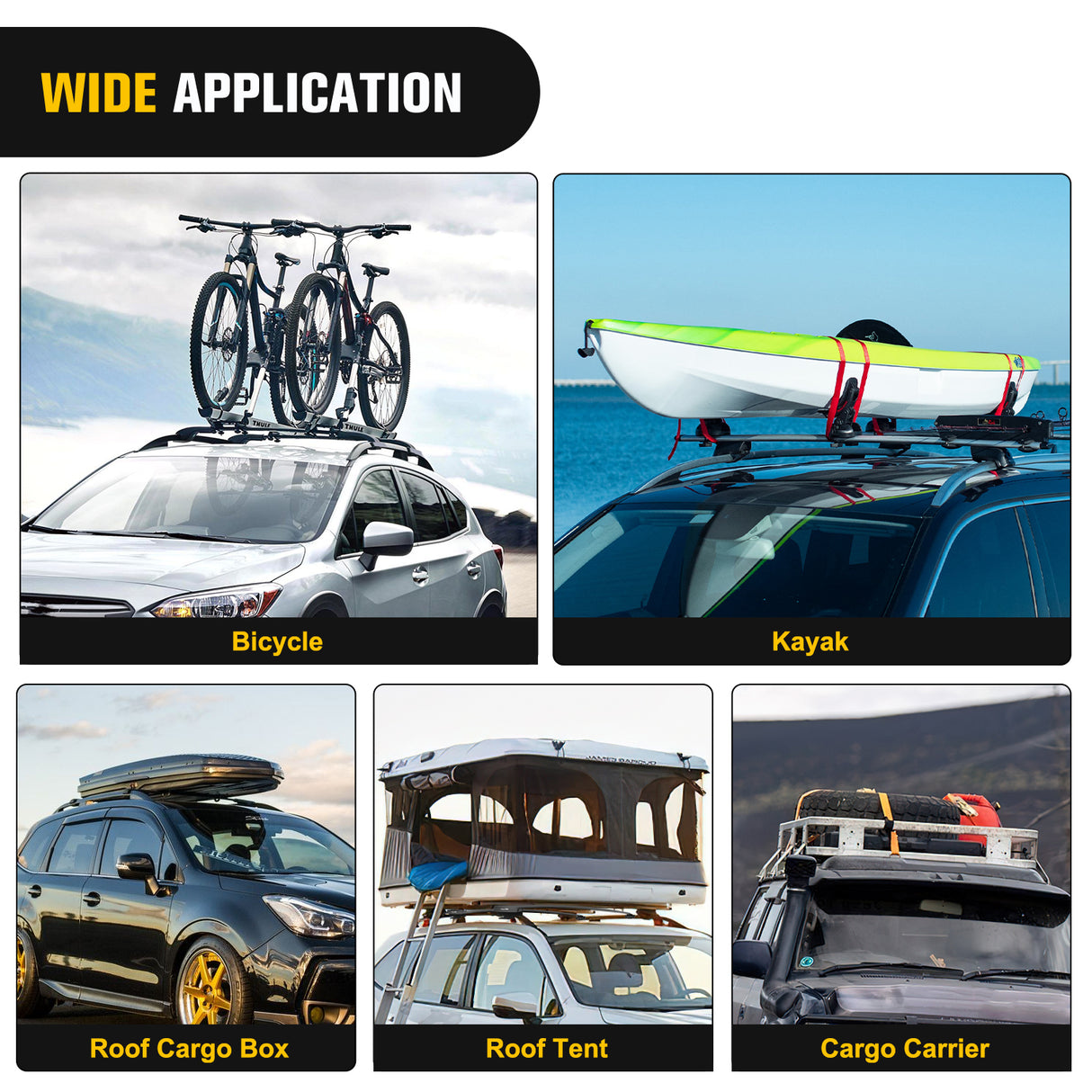 Roof Rack Cross Bars Fit for 2019-2024 19 20 21 22 23 24 Kia Telluride S SX SX-P EX Aluminum Rails Crossbars with Anti-Theft Lock for Rooftop Cargo Carrier Luggage Box Tent(Not for X-Line and X-Pro)