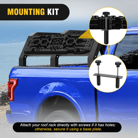 Traction Boards Off-Road Recovery Traction Boards For 4WD 4X4 with Jack Lift & Carry Bag (Black)