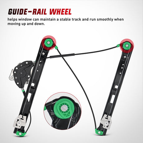 Window Regulator 740-485 Front Passenger Side Power Window Regulator,Compatible with BMW E46 323i 325i 325xi 328i 330i 330xi 1999 2000 2001 2002 2003 2004 2005