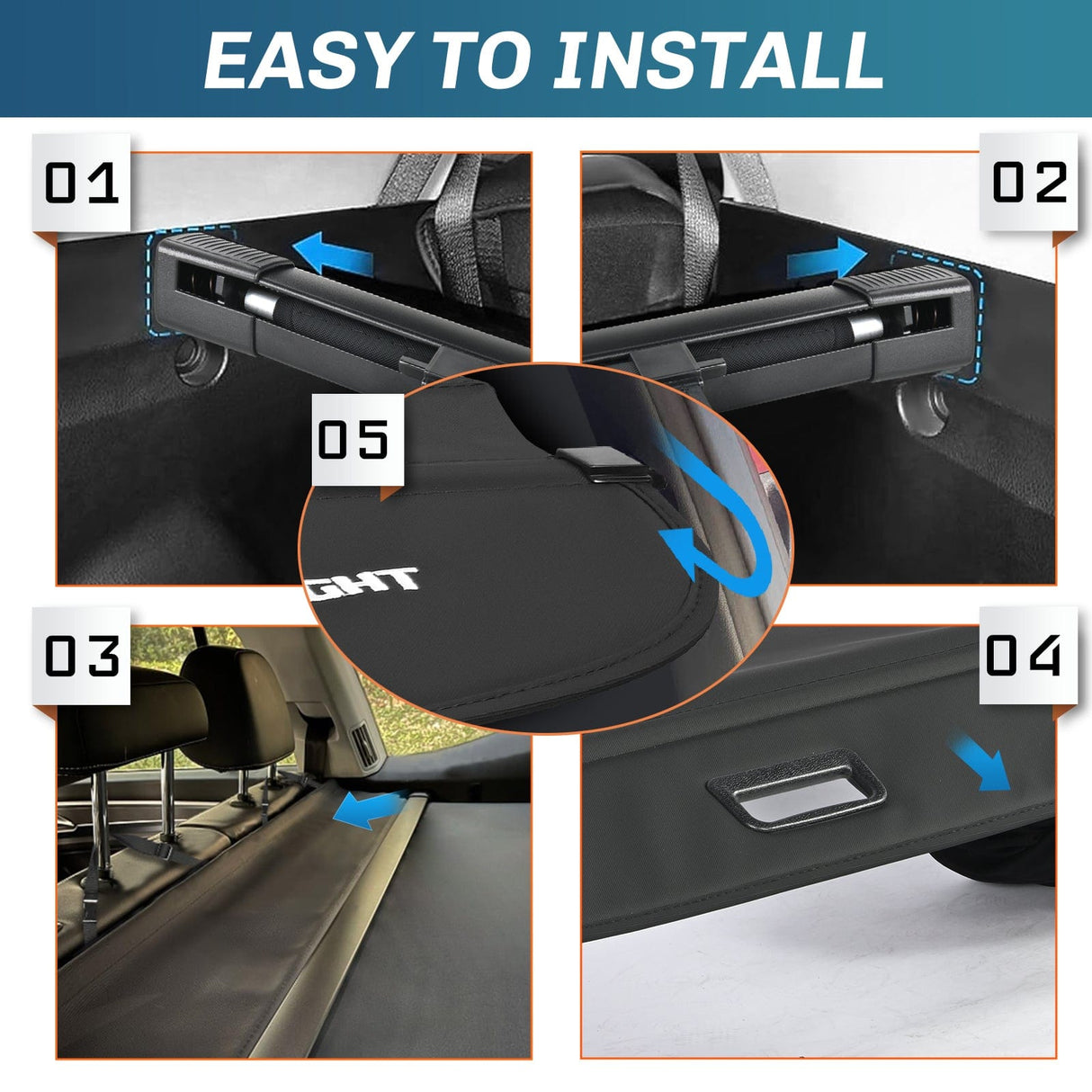 Trunk Cargo Cover 2020 2021 2022 2023 2024 2025 Subaru Outback Retractable Trunk Cargo Cover With Trunk Storage Net