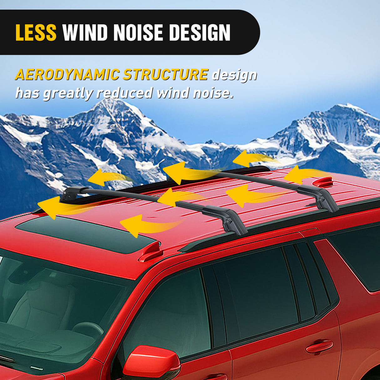 Roof Rack Roof Rack Cross Bars Compatible with Chevrolet Tahoe Suburban GMC Yukon Cadillac Escalade 2021 22 23 2024, Adjustable Aluminum Car Crossbars for Cargo Carrier Luggage Box Kayak Tent Snowboard