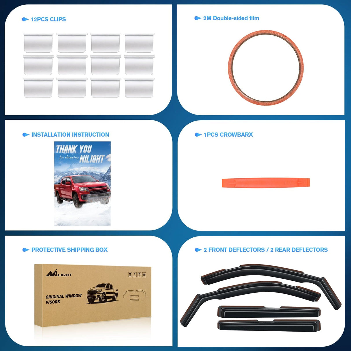 Rain Guards 4pcs Durable in Channel Rain Guards for Chevy Suburban 2021 2022 2023 2024 2025