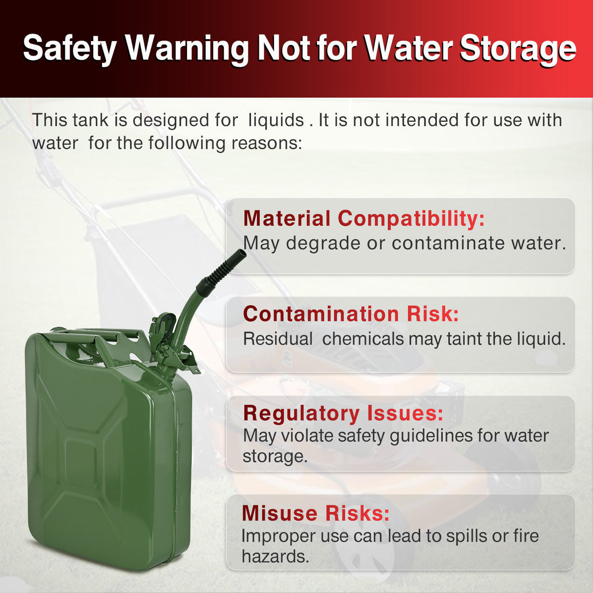 Gas Can Metal Gas Can 5 Gallon with Spout System and Handle, 20 Litre Metal Container for Gasoline Trucks Cars ATV Motorcycle Equipment, No Spill Steel Safety Gas Fuel Cans Green, 1 Pack