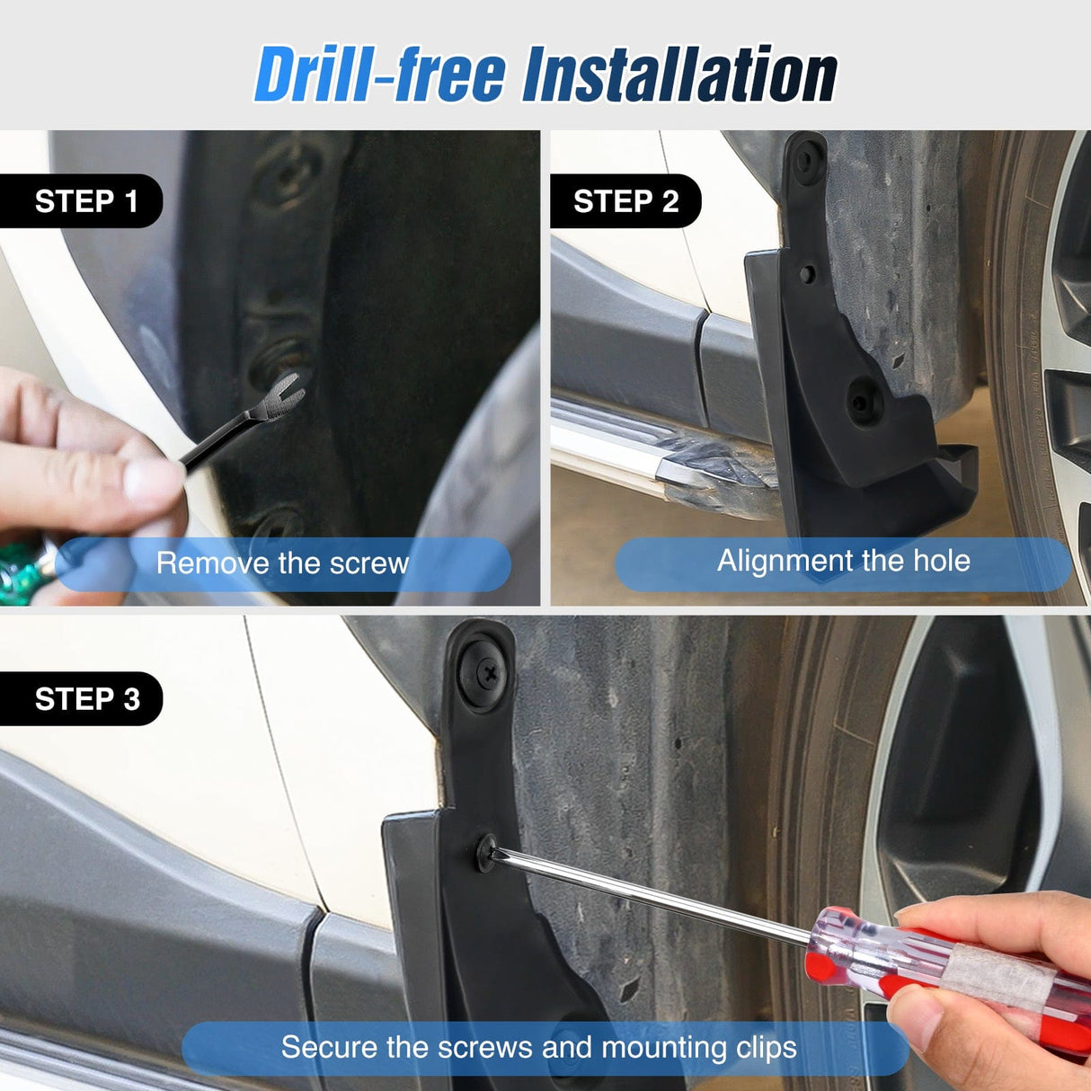 Fender Front & Rear Set Mud Flaps for Toyota RAV4 2019 2020 2021 2022 2023 2024 2025