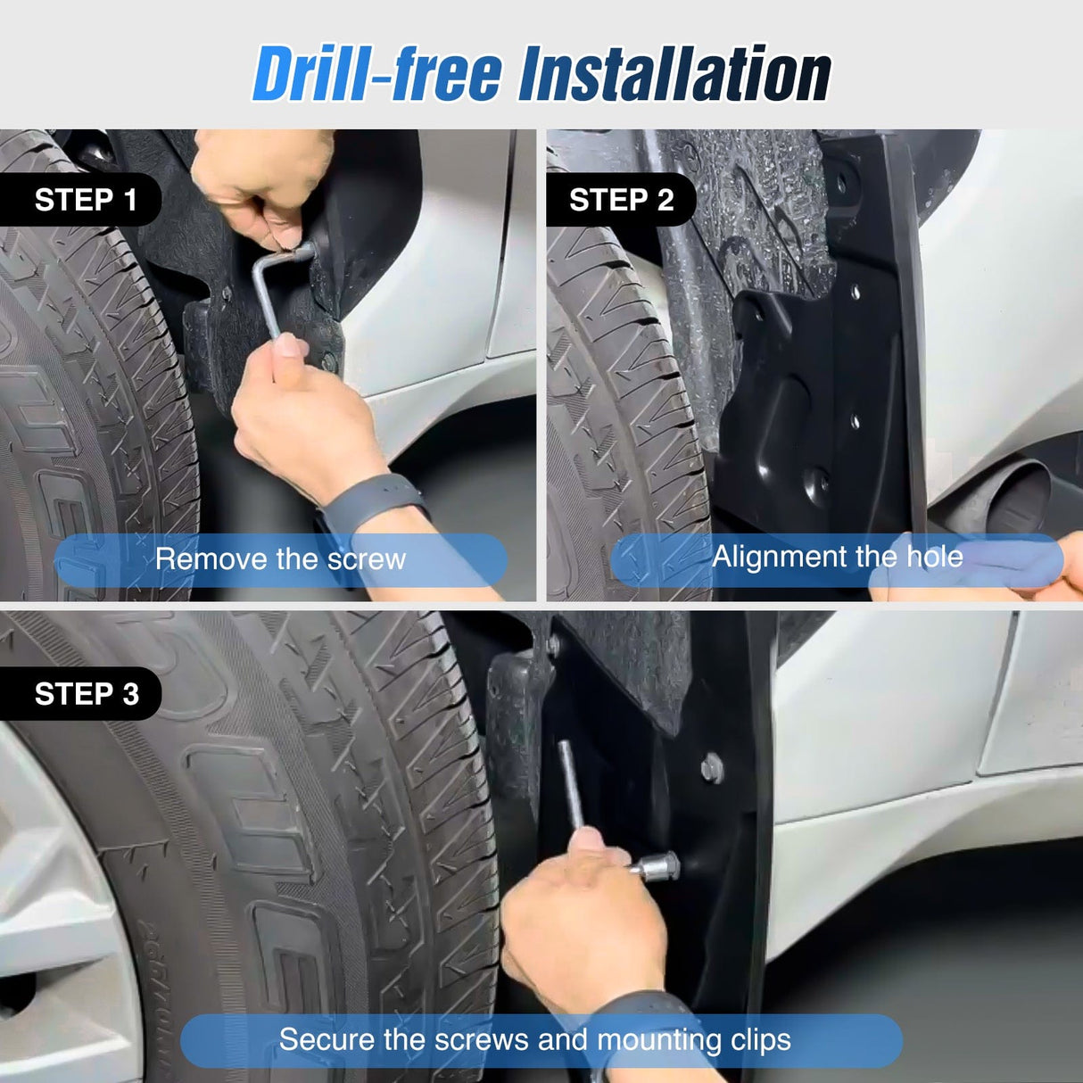 Fender Front & Rear Set Mud Flaps for Toyota Tundra 2022 2023 2024 2025