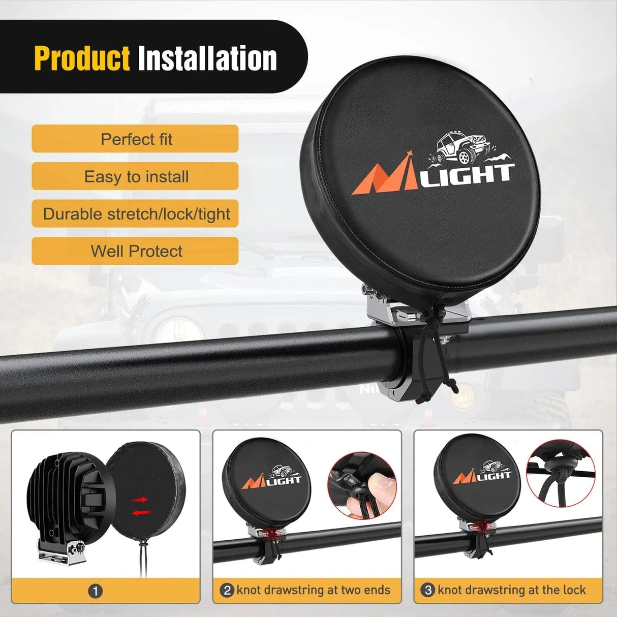 light cover 7 Inch Round Offroad Driving Pod Light Cover Type A