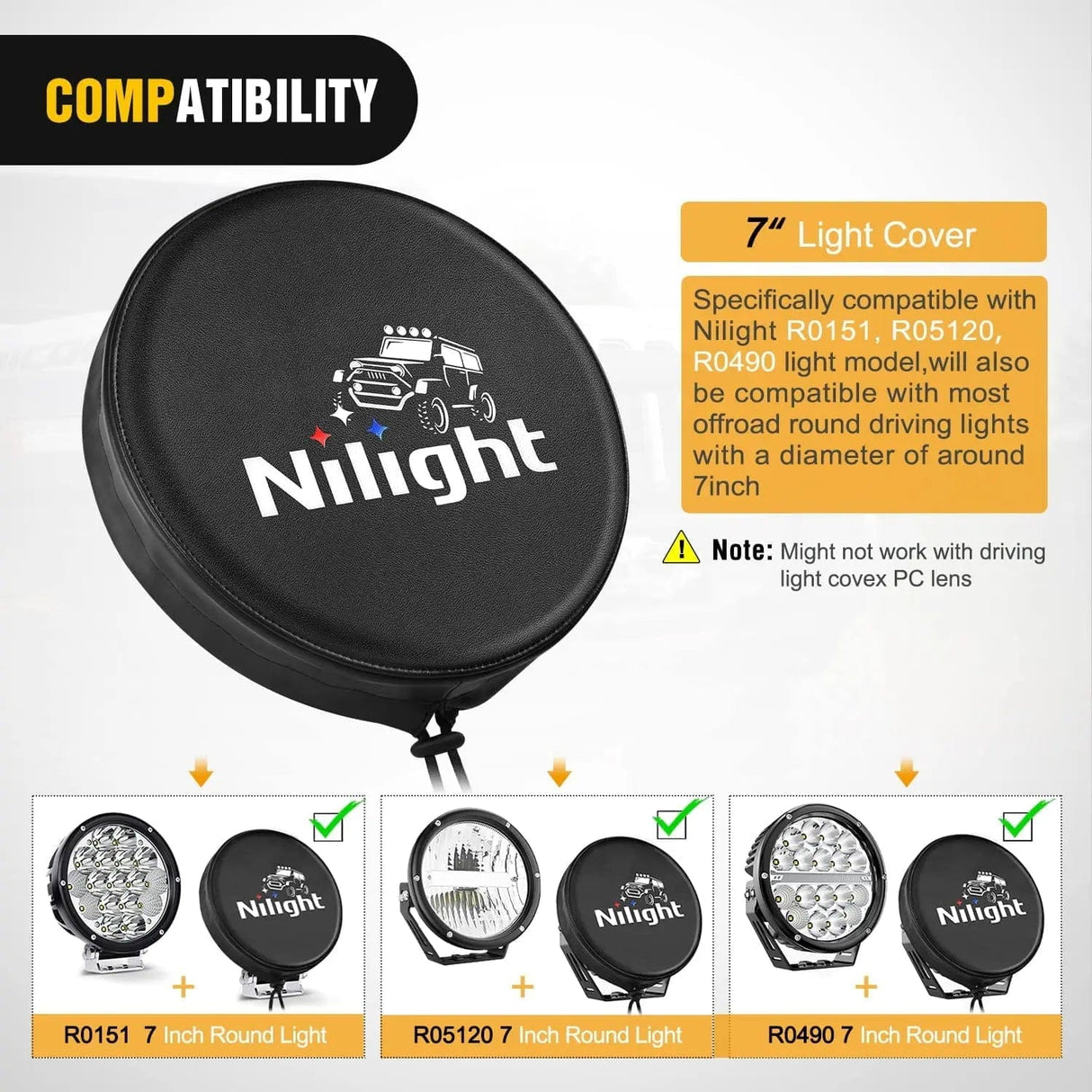 light cover 7 Inch Round Offroad Driving Pod Light Cover Type B