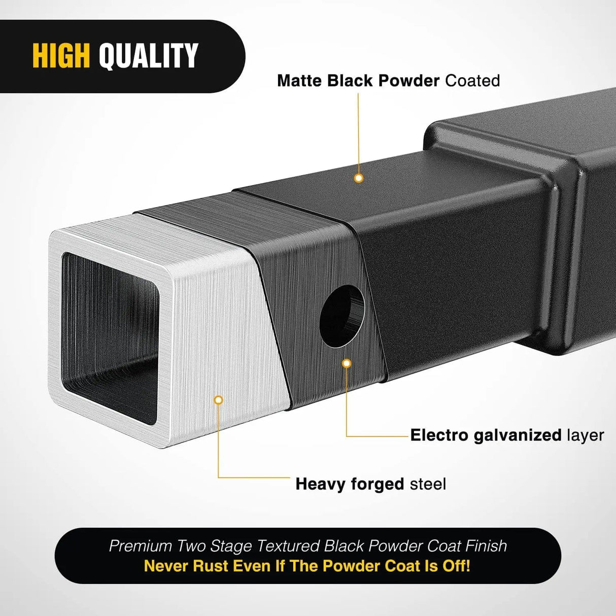 Trailer Hitch 7 Inch Trailer Hitch Extender Fit 2inch Receiver Tube