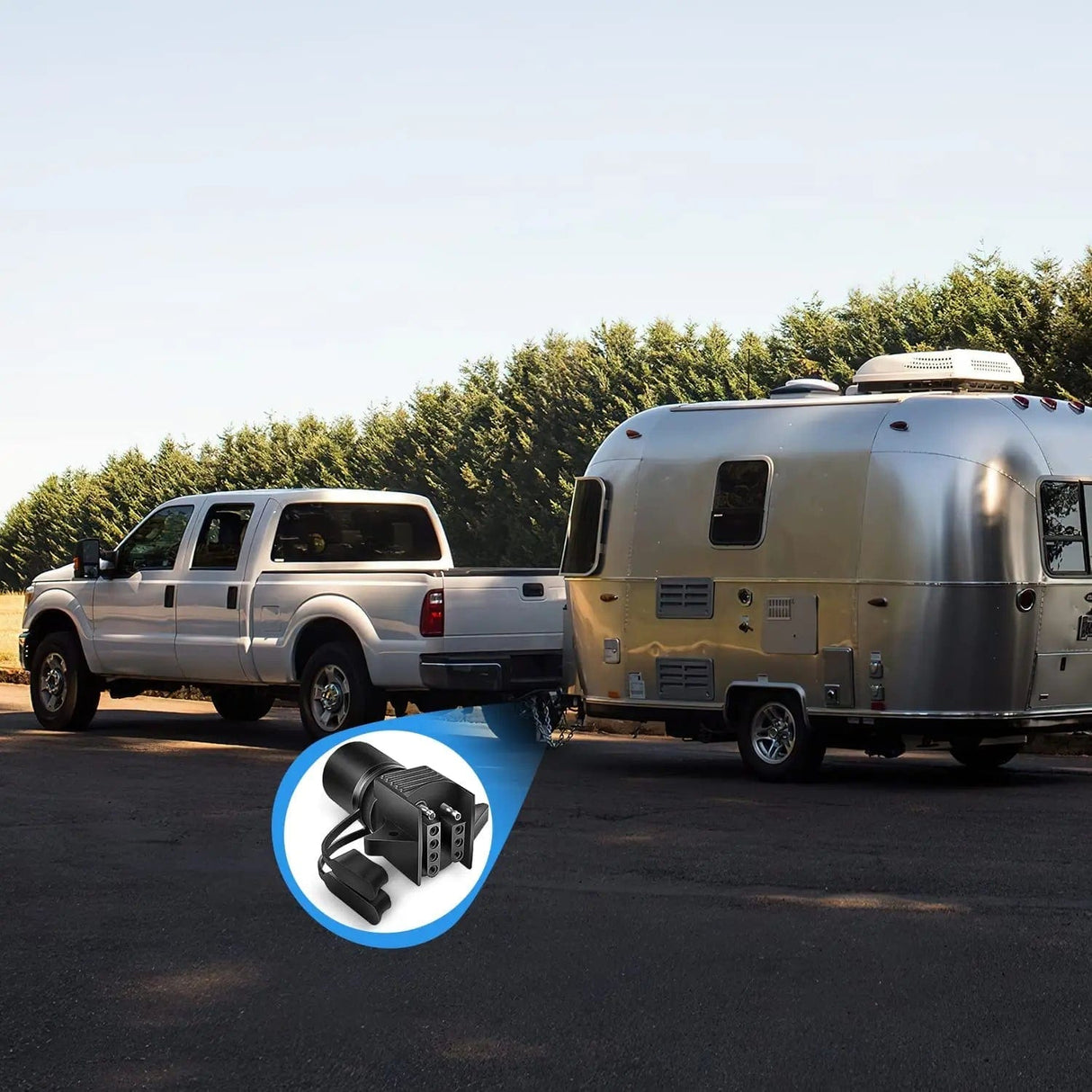 Accessories 7 Pin Round to 4 Pin 5 Pin Flat Blade Trailer Adapter