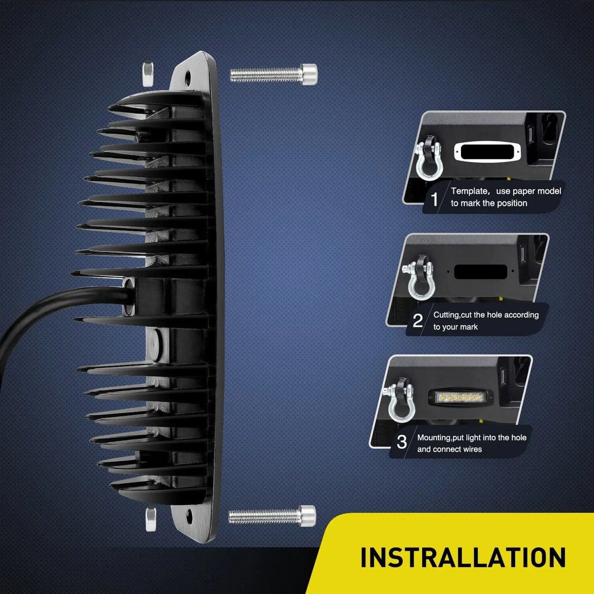 LED Work Light 7.4 Inch 18W Spot Led Work Lights (Pair)