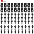Fender 70 Pcs Engine Under Cover Splash Shield Guard Body Bolts Bumper Fender Liner Push Retainer Clips for Infiniti G35 G37 FX35 FX45 EX35 Nissan 370Z 350Z