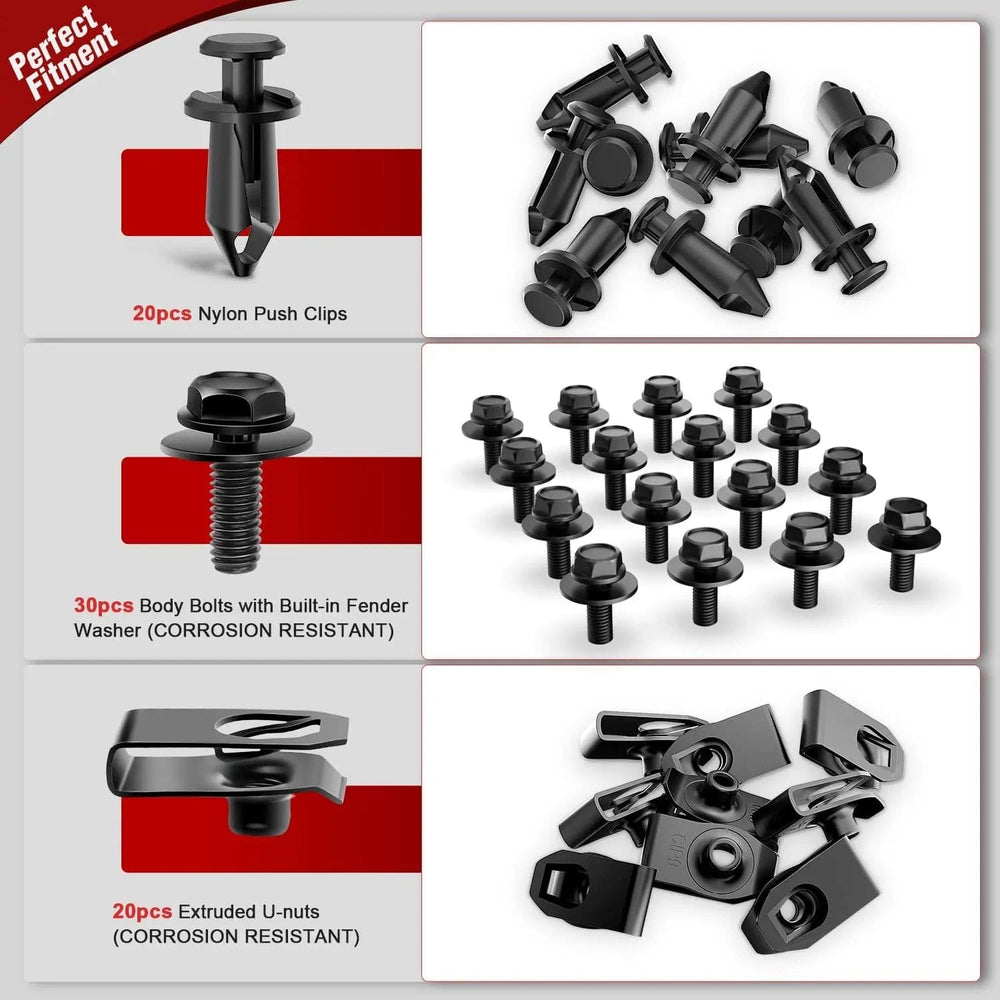 Fender 70 Pcs Engine Under Cover Splash Shield Guard Body Bolts Bumper Fender Liner Push Retainer Clips for Infiniti G35 G37 FX35 FX45 EX35 Nissan 370Z 350Z
