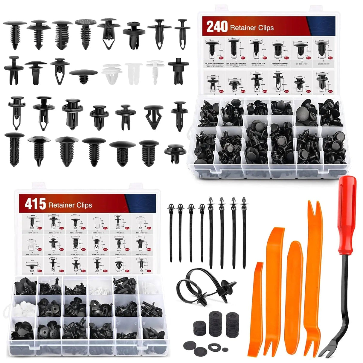 retainer clips 700 Pcs Bumper Retainer Clips Car Push Retainer Kit