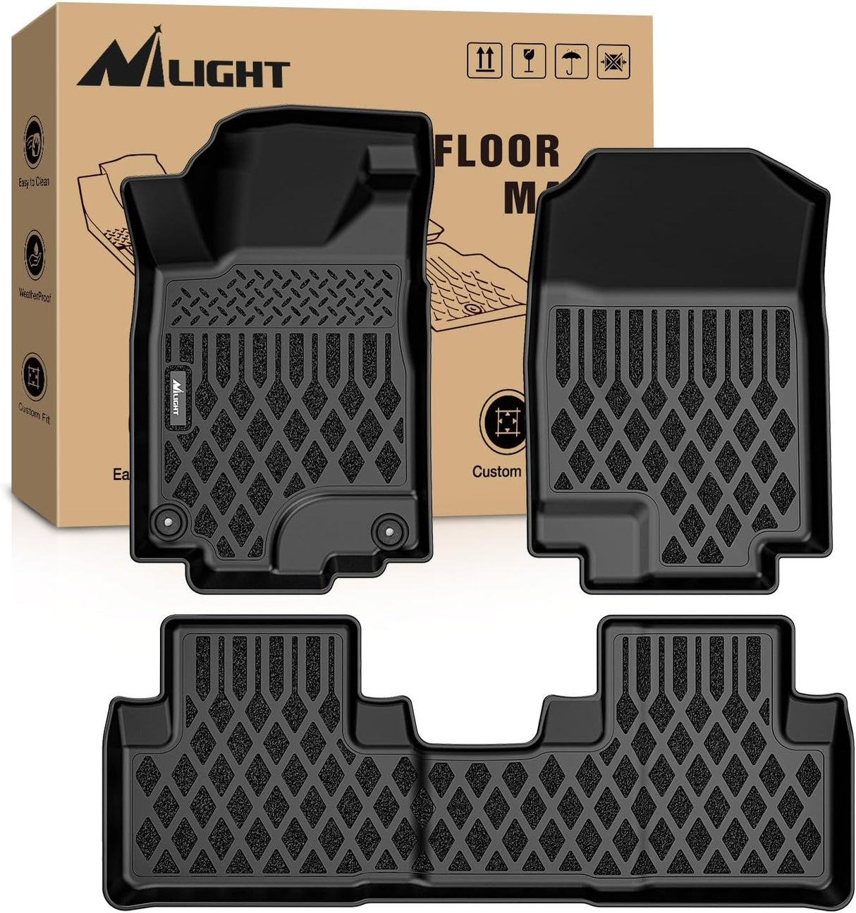 TPE Floor Mats for Honda CRV CR-V 2012 2013 2014 2015 2016 All Weather Custom Fit Heavy Duty Floor Liners