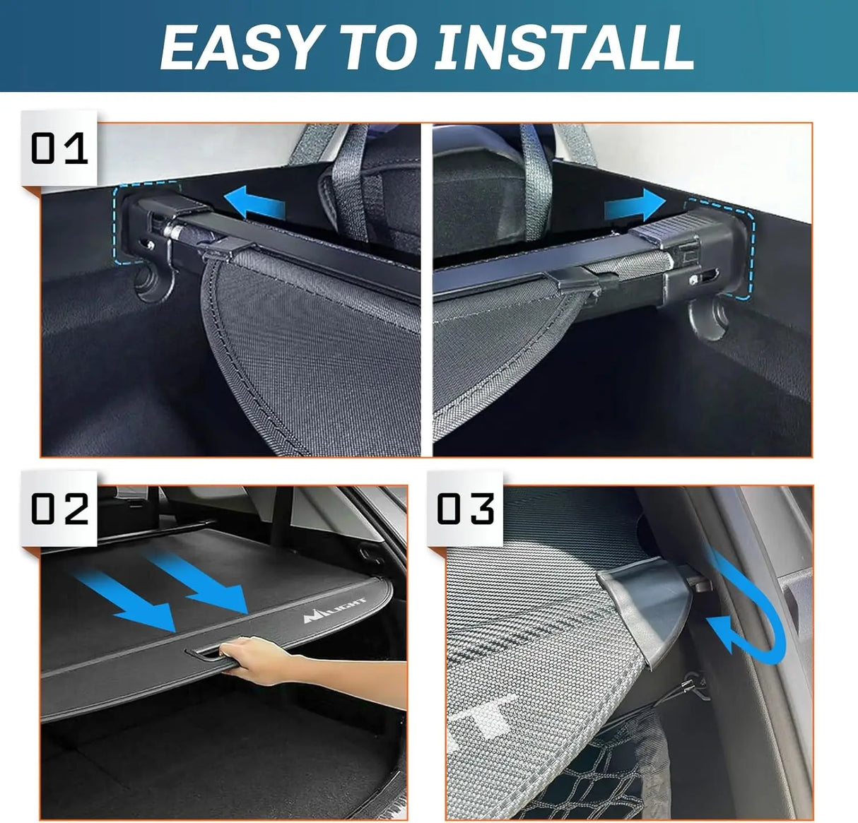 2010-2024 Toyota 4Runner Retractable Trunk Cargo Cover Nilight