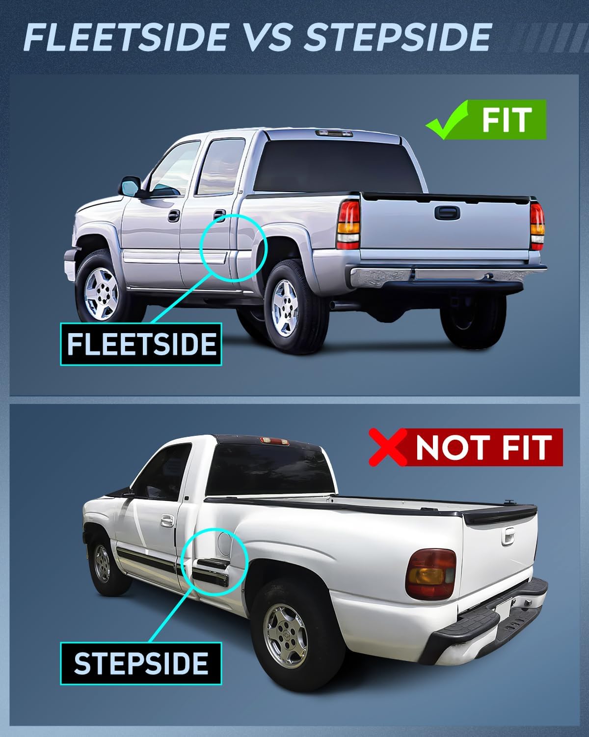 Taillight Assembly Compatible with 1999 2000 2001 2002 2003 2004 2005 2006 GMC Sierra 1999-2002 Chevy Silverado Fit Fleetside Tail Rear Light OE Style Driver Side Black Border
