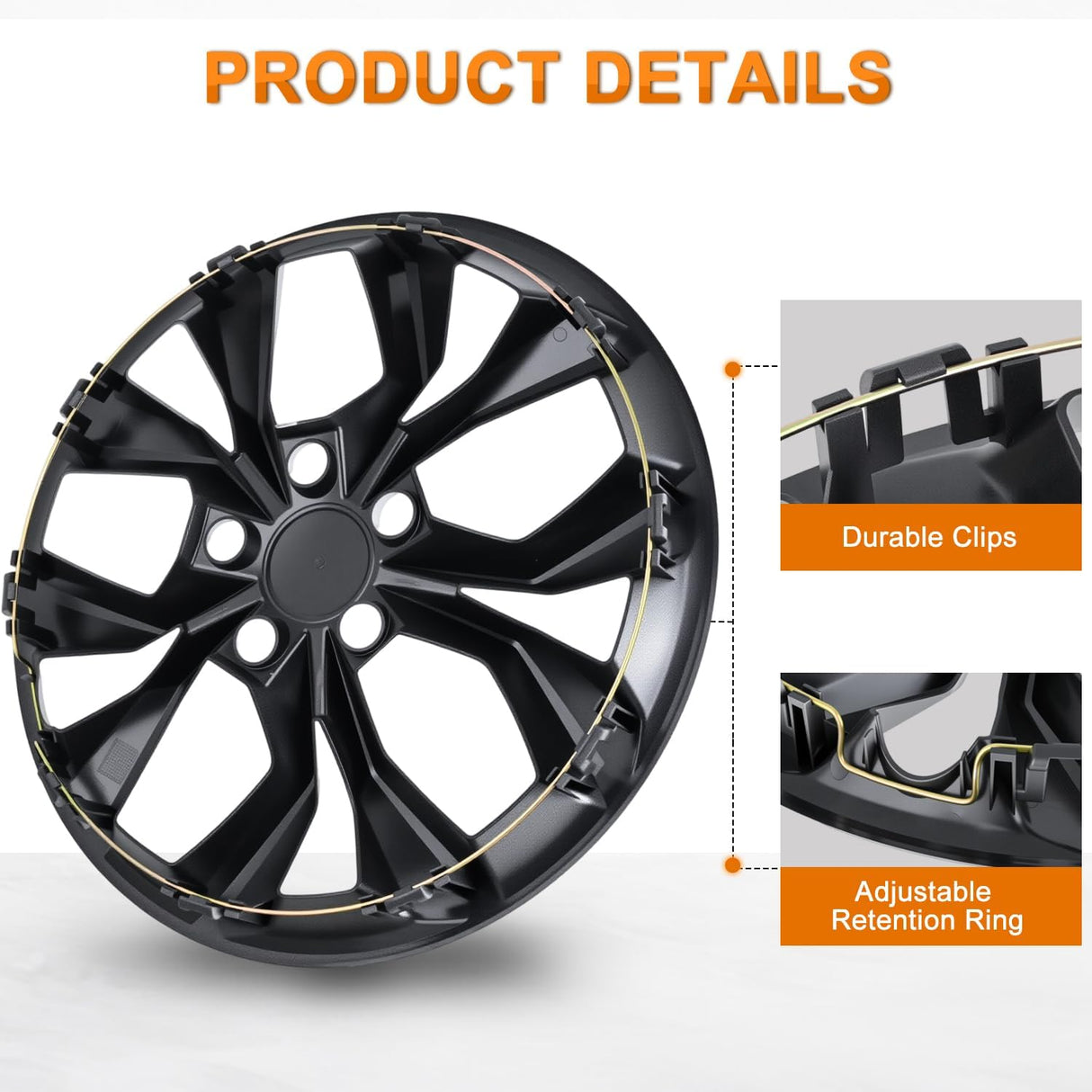 Wheel Cover Hubcaps 17 Inch Compatible with Honda CR-V CRV 2023 2024 2025 Hub Caps 17 inch Set of 4 Rim Covers Protector Wheel Replacement 44733-3A0-A02 ABS PC Material Flower Style, Silver