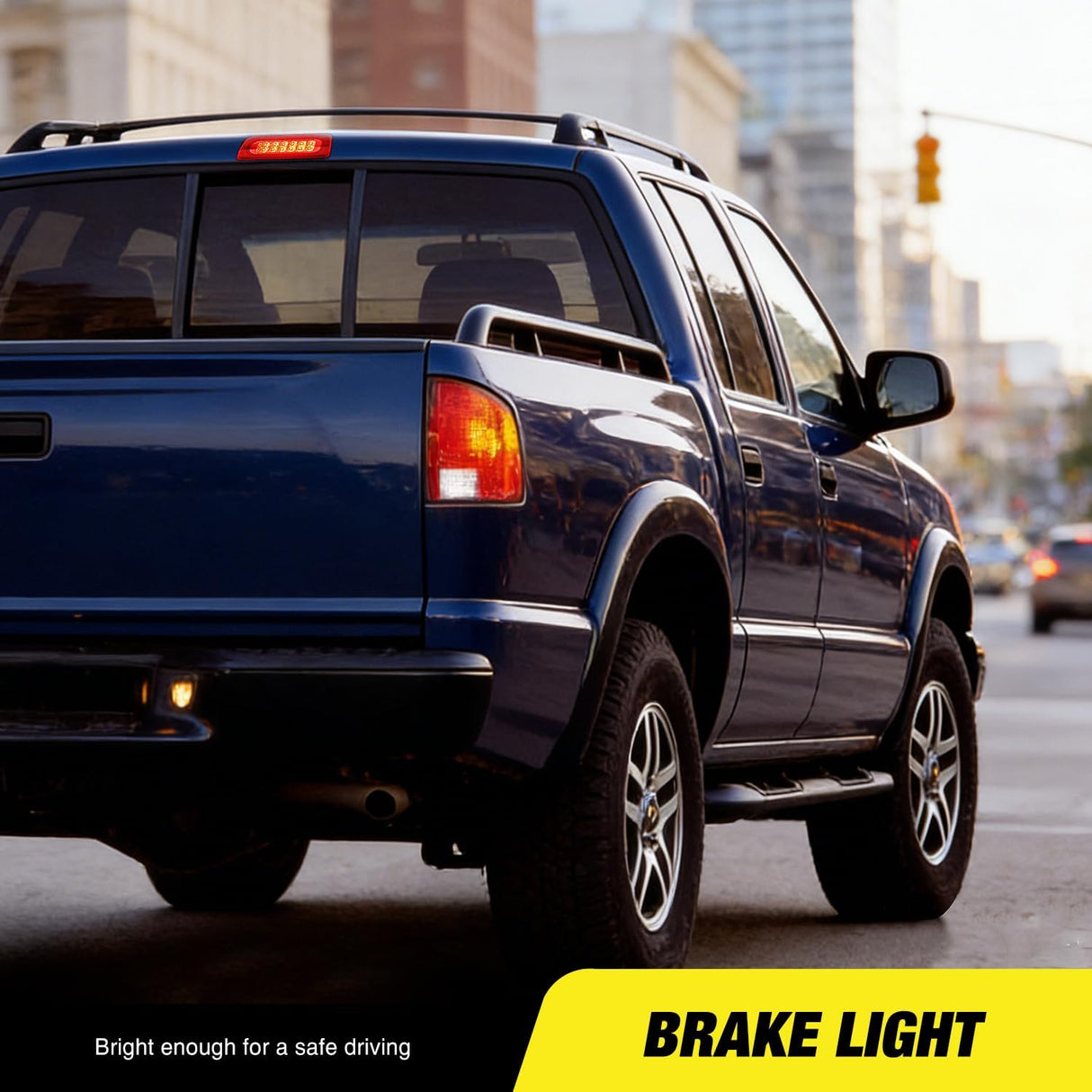 Third Brake Light Tail High Mount 3rd Stop Lights Red Lens Compatible with Chevy S10 and GMC Sonoma 1994-2003 Isuzu Hombre 1996-2000 Truck Rear Center Cab Lamp