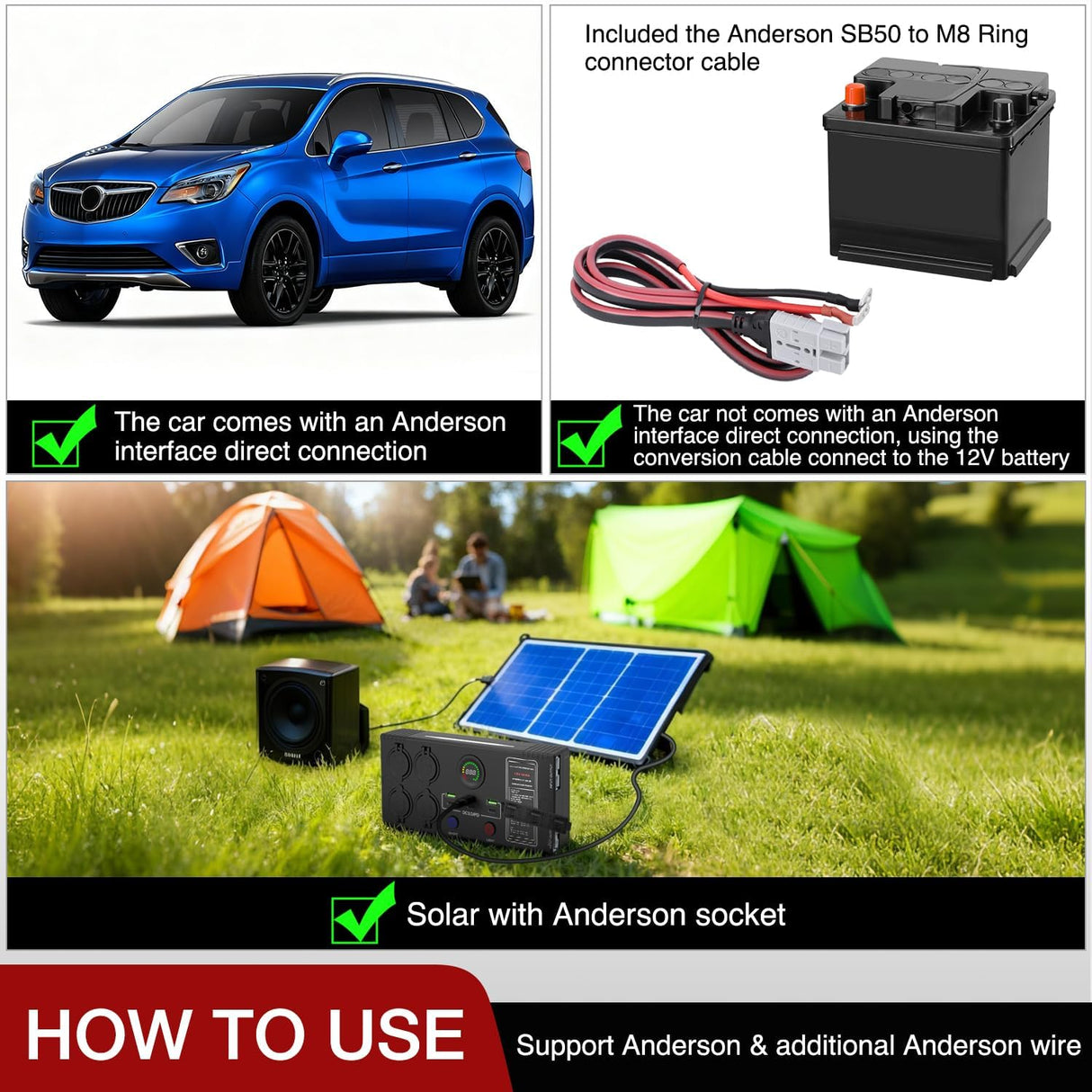 Mini Power Box 12V 24V DC Compact Design Distribution Box Plug & Play Multi Ports -2 Anderson, 3 USB, 3 USB-C, 4 Cig Sockets Perfect for Outdoors Camping Fishing RV 4Wd Caravans Emergency
