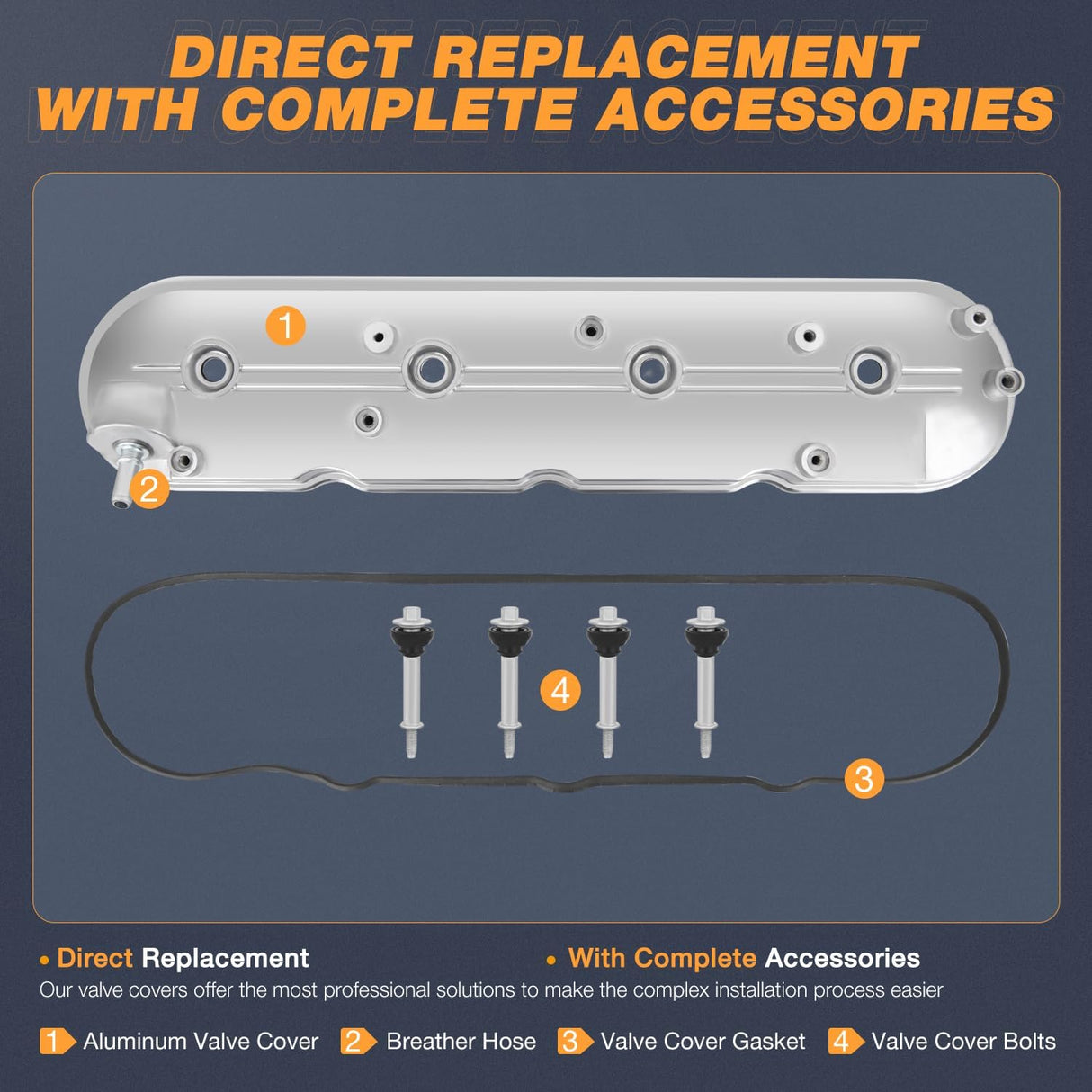 Engine Valve Cover for Cadillac Escalade 2009 2010 2011 2012 2013 2014, Chevrolet Silverado Suburban 1500 2500 3500 2009-2015 2016 2017 2018 2019, Express 2009-2020, for GMC Savana 2009-2020