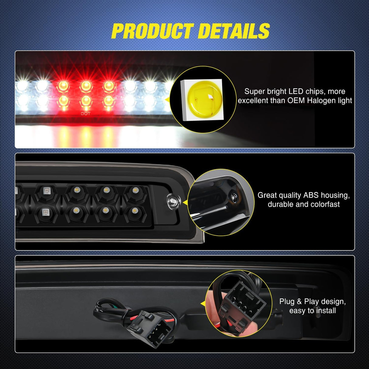 Accessories 2009-2017 Dodge Ram 1500 2500 2010-2017 RAM 3500 Third Brake Light