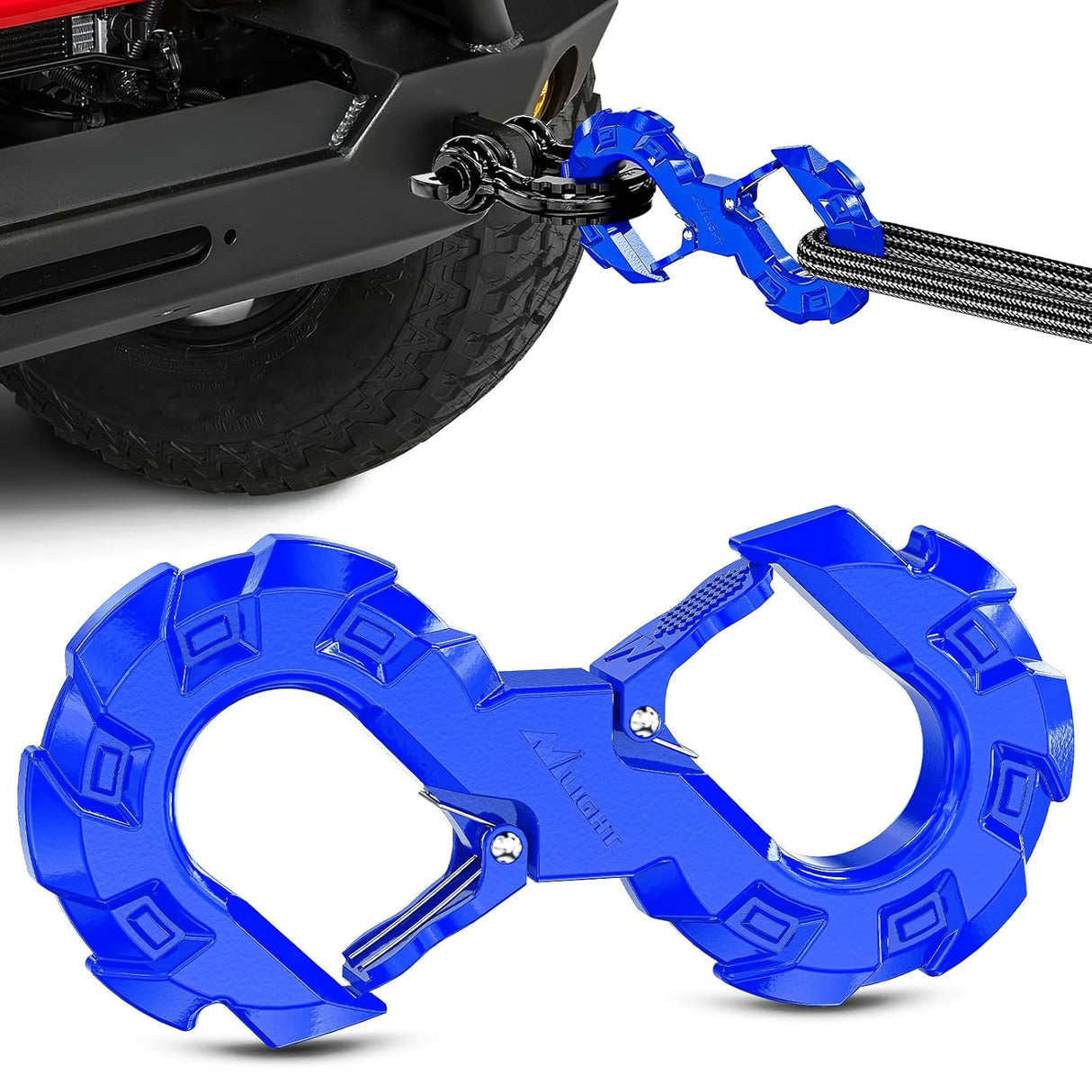 Quick Release S-Tow Shackle Hook – Heavy Duty Off-Road Recovery Hook, Fits Winch Rope & Recovery Strap, 11,000 LBS Working Load, for Jeep, SUV, ATV, Trailers, Blue