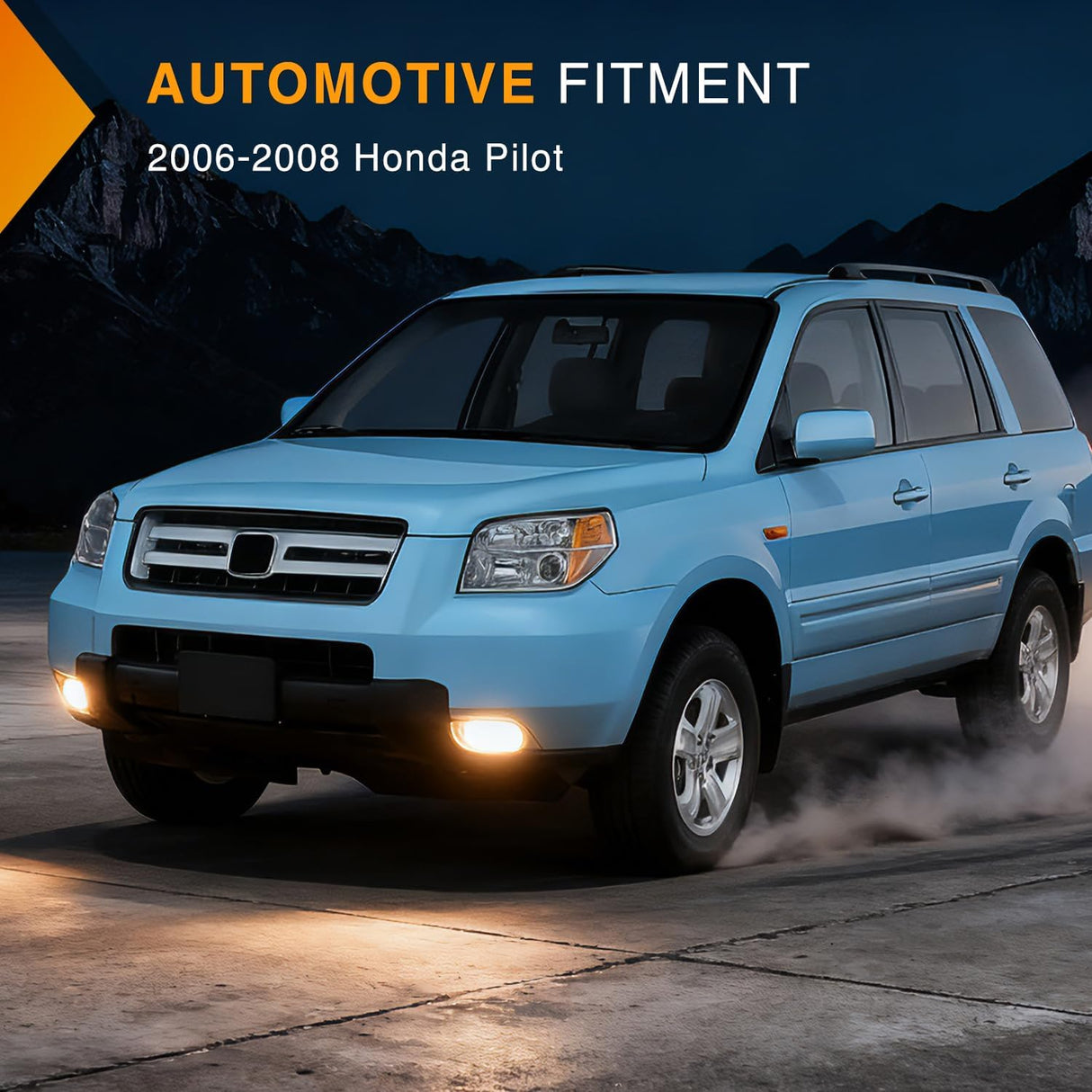 Fog Lights Assembly Compatible with 2006 2007 2008 Honda Pilot w/H11 12V 55W Bulbs Clear Lens Driver and Passenger Side