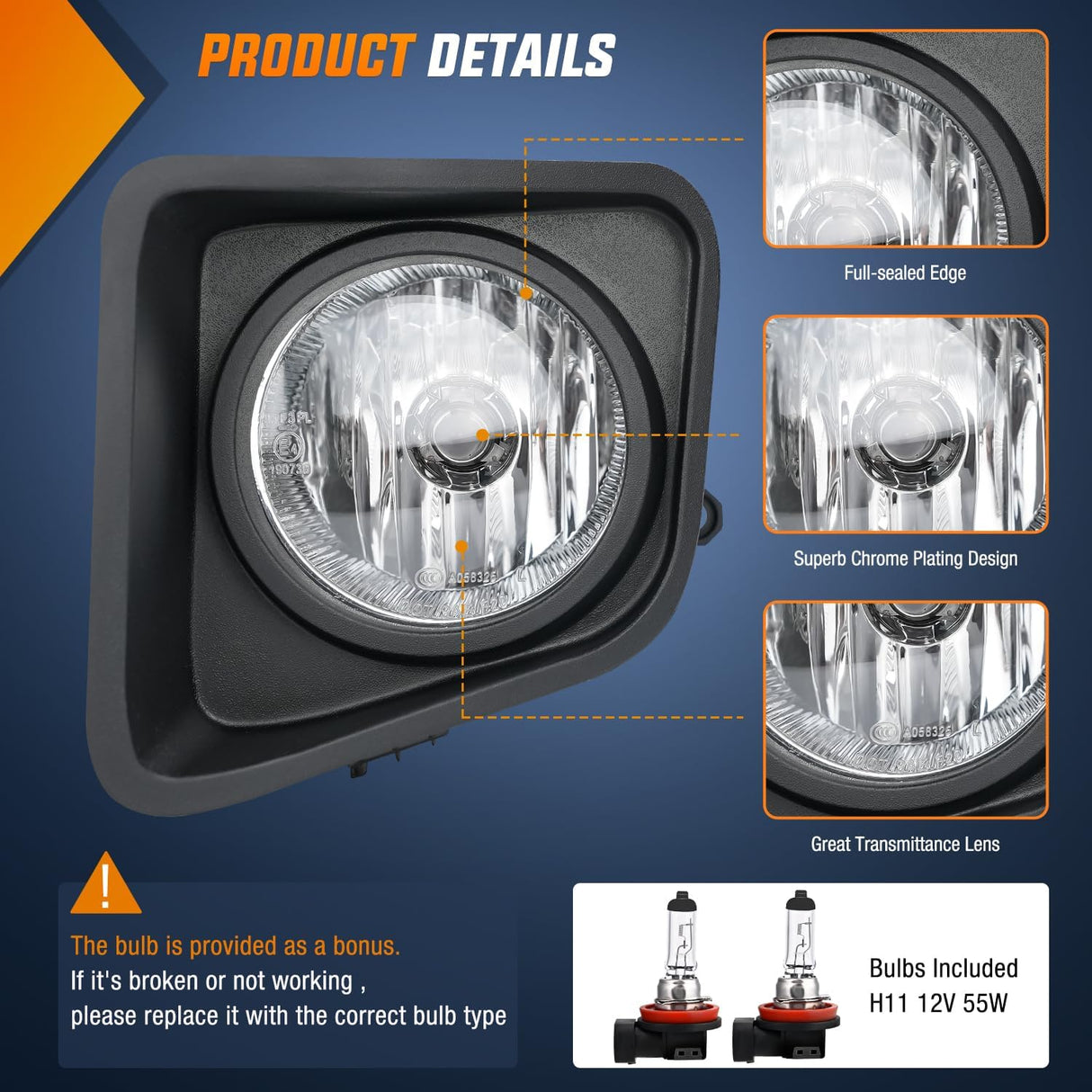 2014-2021 Toyota Tundra Fog Light Assembly Clear Lens Nilight