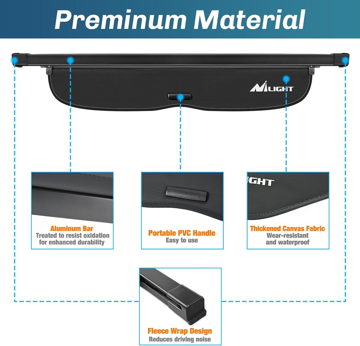 Trunk Cargo Cover 2023 2024 Honda CRV Retractable Trunk Cargo Cover
