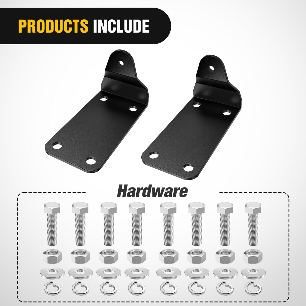 Hidden Bumper Mounting Brackets for 2010-2020 Dodge Ram 2500 3500 | Designed for 40 Inch Single Double Row Curved LED Light Bar,Heavy-Duty Steel,Front Lower Hidden Bumper Brackets