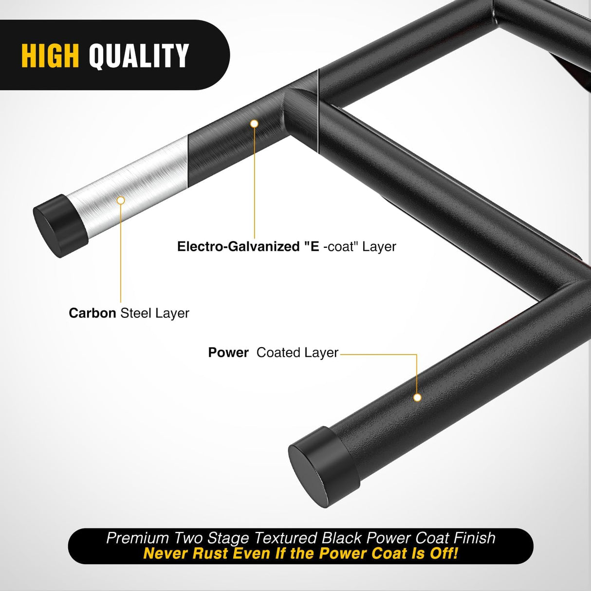 Universal Foldable Pickup Truck Tailgate Ladder | Truck Bed Step for Pickup, Features Non-Slip Wide Pedal, Stainless Steel Self-Drilling Screws, Sturdy Rubber Feet