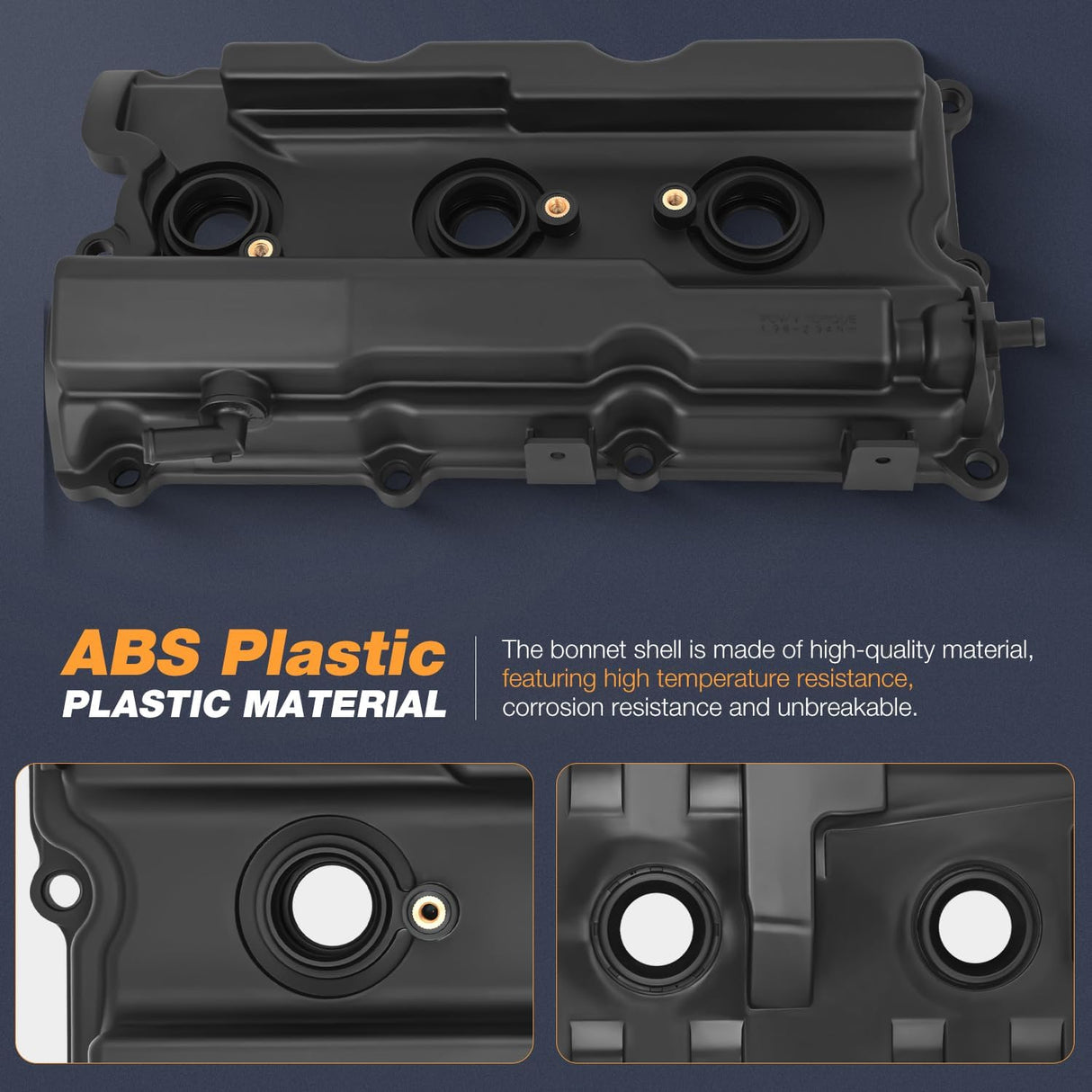 Pair Engine Valve Cover for Nissan Frontier 2005-2019, NV1500 NV2500 NV3500 2012 2013 2014 2015 2016 2017 2018 2019, Pathfinder 2005 2006 2007 2008 2009 2010 2011 2012, Xterra 2005-2015