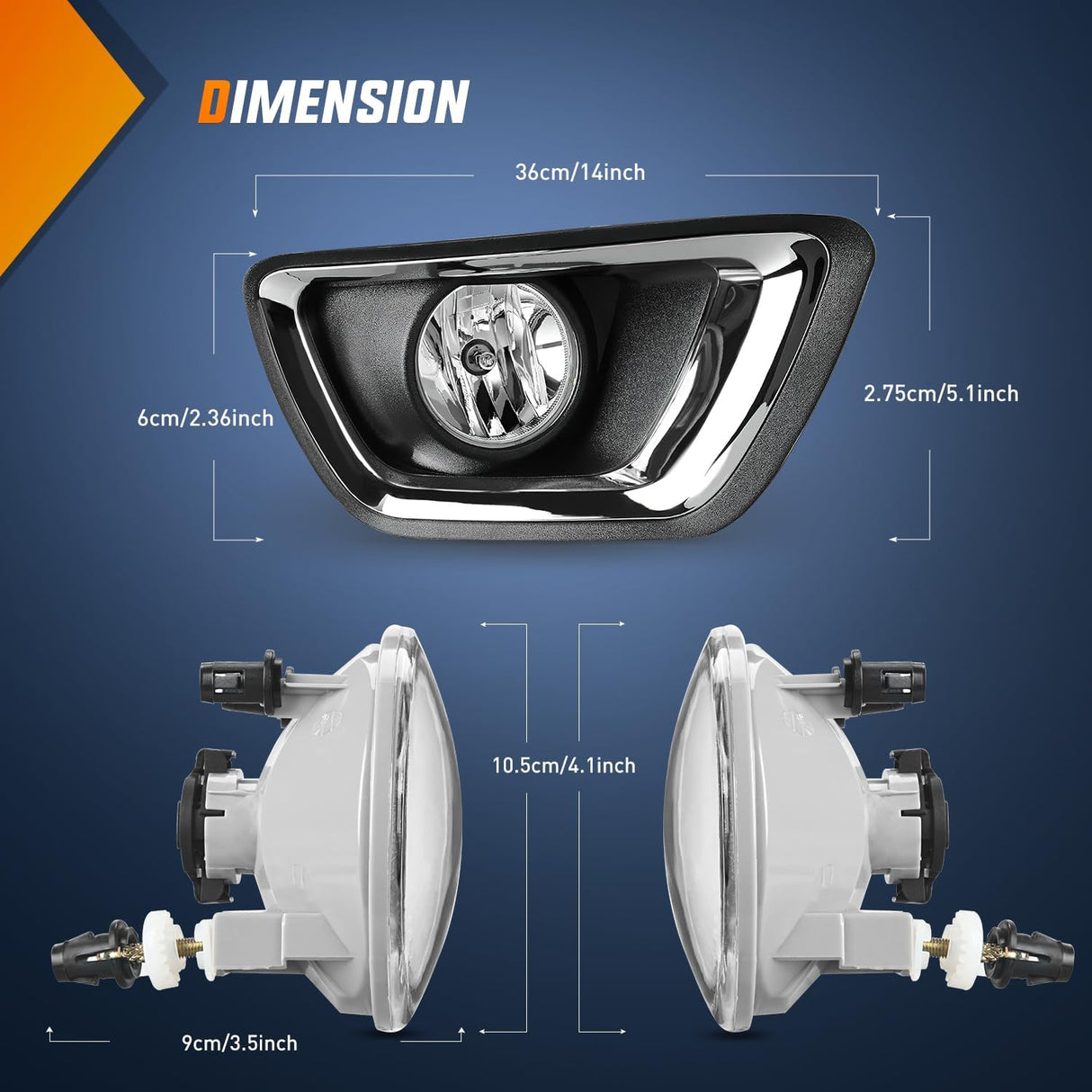 2015-2020 Chevy Colorado Fog Light Assembly 5202 Bulbs Clear Lens Nilight