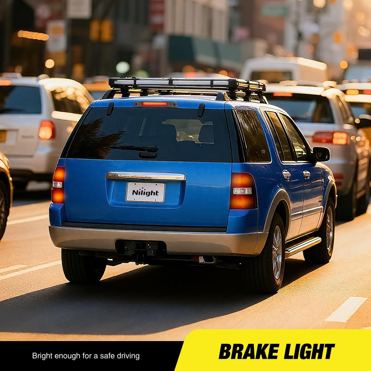 Third Brake Light Tail High Mount 3rd Stop Lights Smoked Lens for Ford Explorer 2002-2010 Escape 2008-2012 Mercury Mariner 2008-2011 Mountaineer 2006-2010 Van SUV Rear Center Cab Lamp