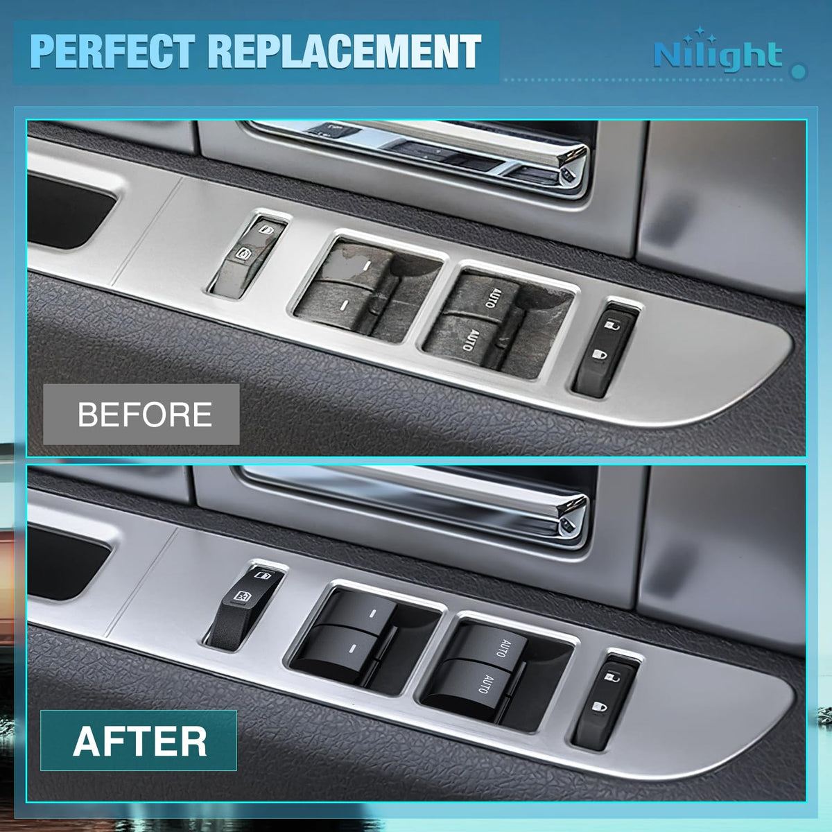 Driver Power Master Window Switch for 2011-2014 Ford F-150 | for 2011 2012 2013 2014 Ford F-150 Window Switch Panel Replacement BL3Z-14529-BA DWS1584