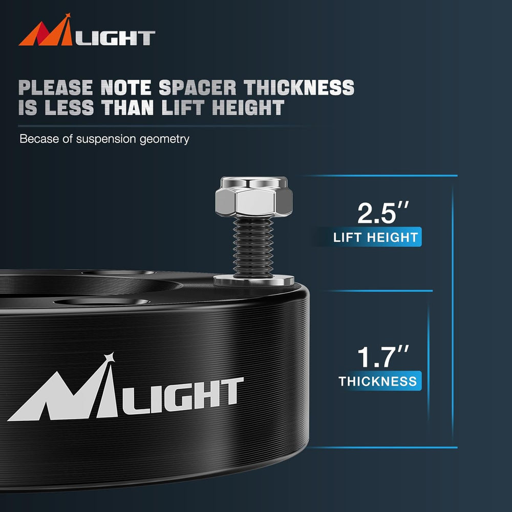 2.5 Inch Front Leveling Lift Kit for 2007-2023 Chevy Silverado 1500/GMC Sierra 1500 Nilight