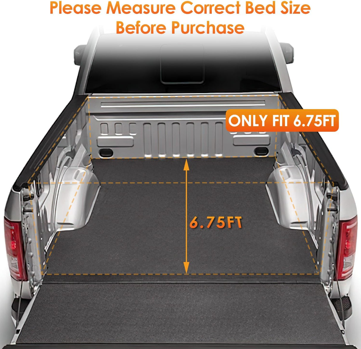 Truck Bed Tonneau Cover Soft Tri-fold Compatible with 1999-2024 Ford F250 F350 Super Duty-6.75ft 2013 2014 2015 2016 2017 2018 2019 2020 2021 2022 2023 2024