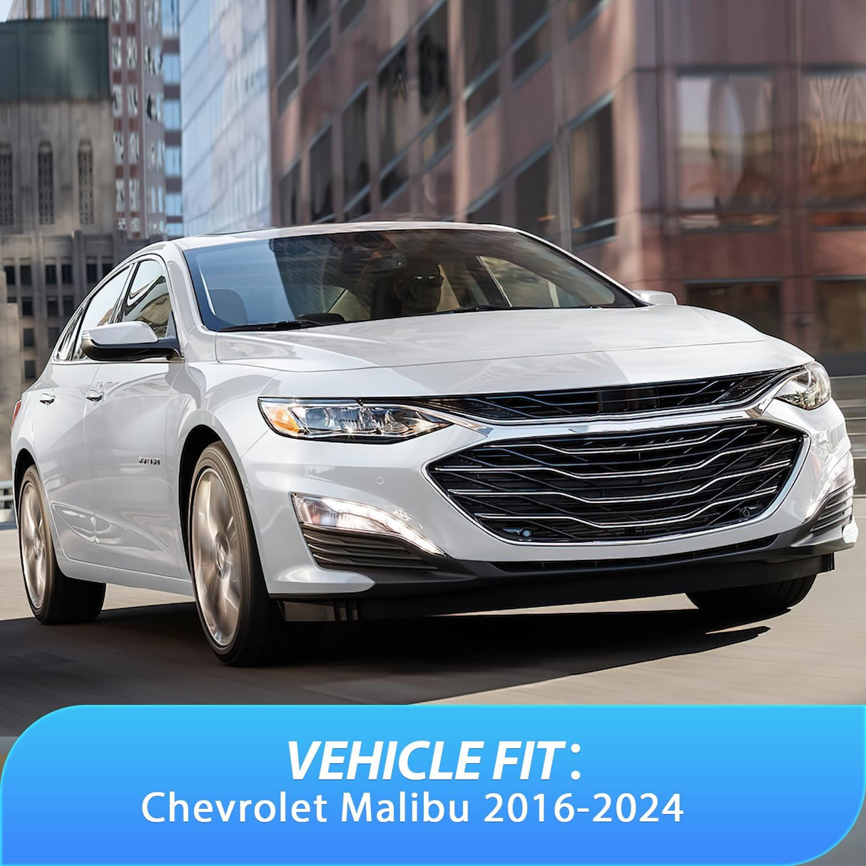 in Channel Window Visors for Chevrolet (Chevy) Malibu 2016-2024 2025 Side Window Deflectors Rain Guards, Smoke Tint, Reduce Wind Noise, Car Wash Safe, 4PCS