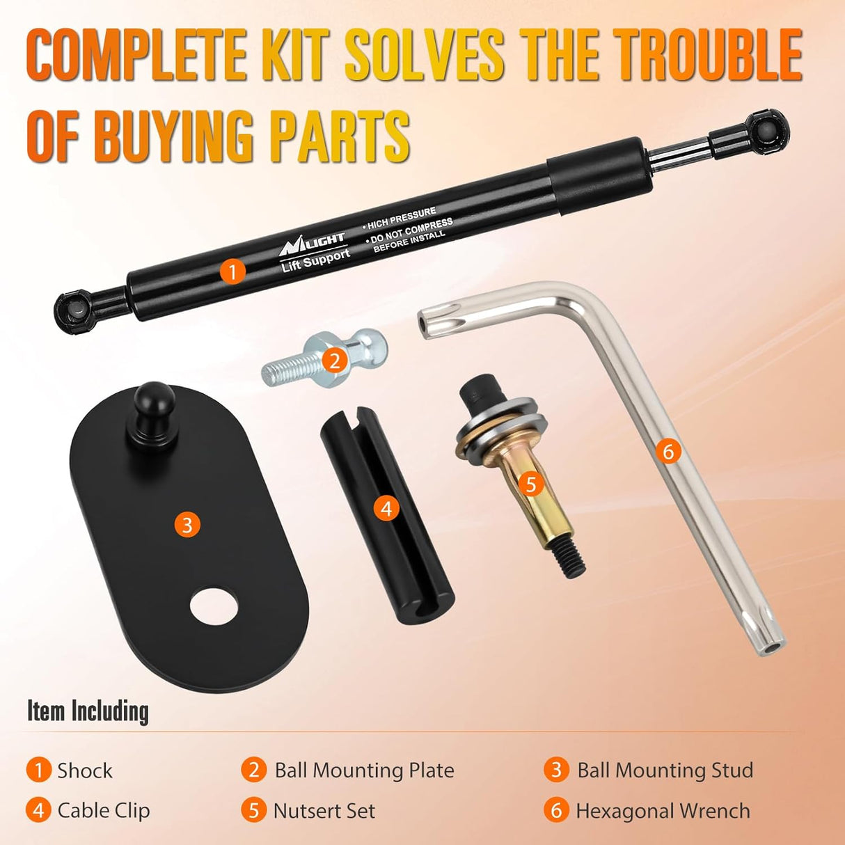 Truck Tailgate Assist, Tail Gate Lift Assist Shock Kit for 1500 2500 3500 Dodge Ram 2009 2010 2011 2012 2013 2014 2015 2016 2017 2018 2019 2020 2021 2022 2023 2024 2025