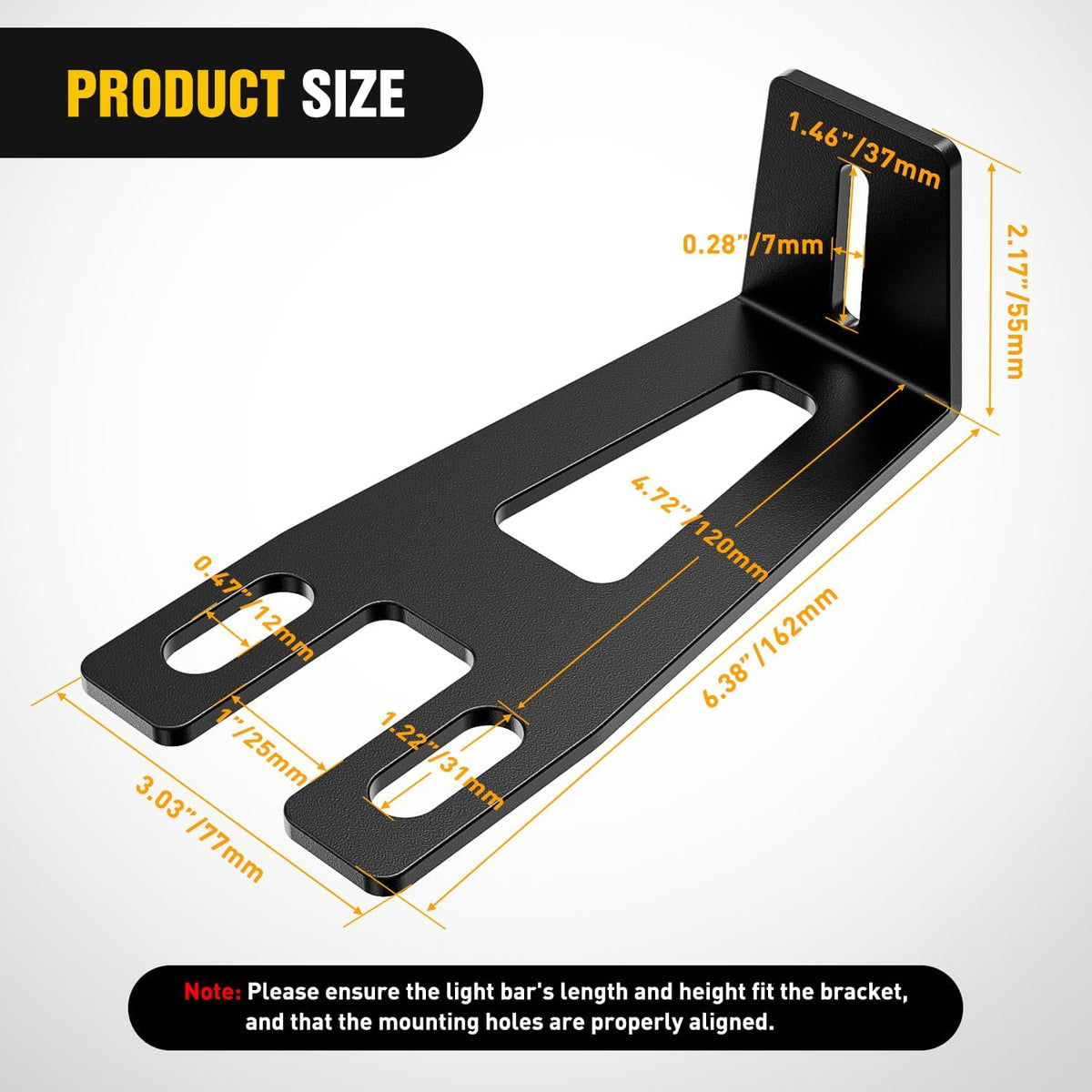 Hidden Bumper Mounting Brackets for 2009-2018 Dodge Ram 2500 3500 | Designed for 20 Inch Straight LED Light Bar,Heavy-Duty Steel,Front Lower Hidden Bumper Brackets